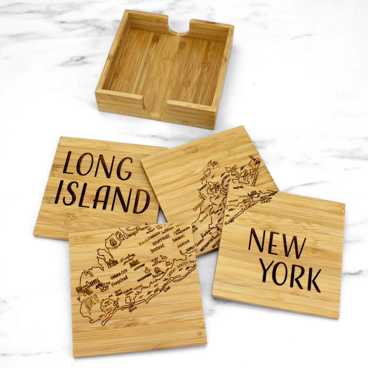Long Island Puzzle 4-Pc. Coaster Set