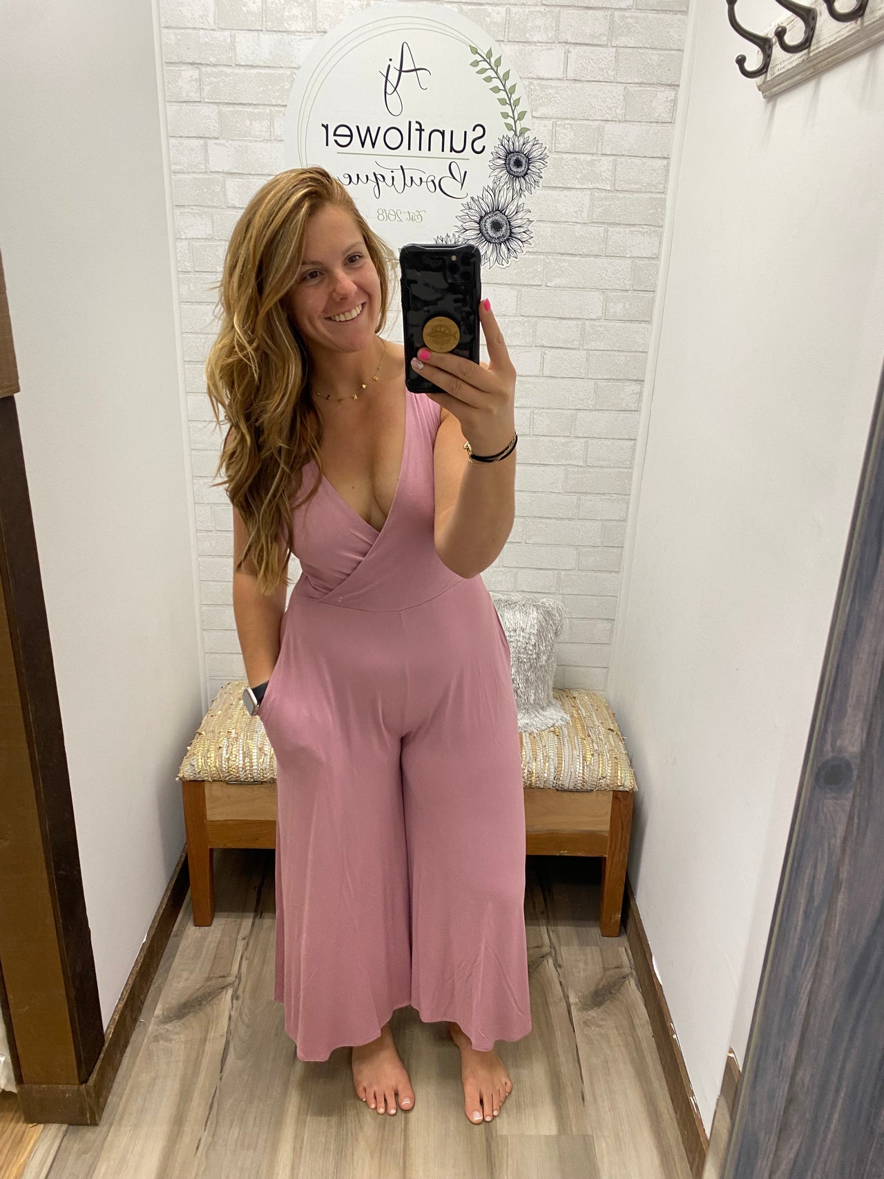 Ready for Date Night Jumpsuit -Dusty Pink