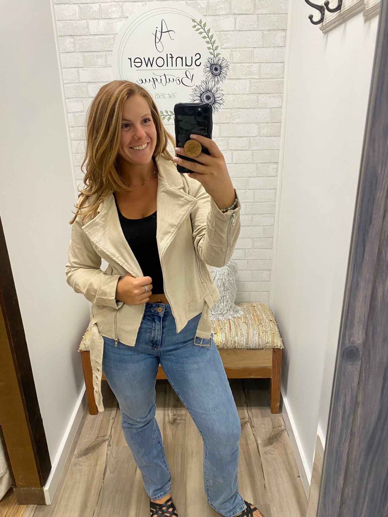 Effortless Chic Moto Jacket -Taupe