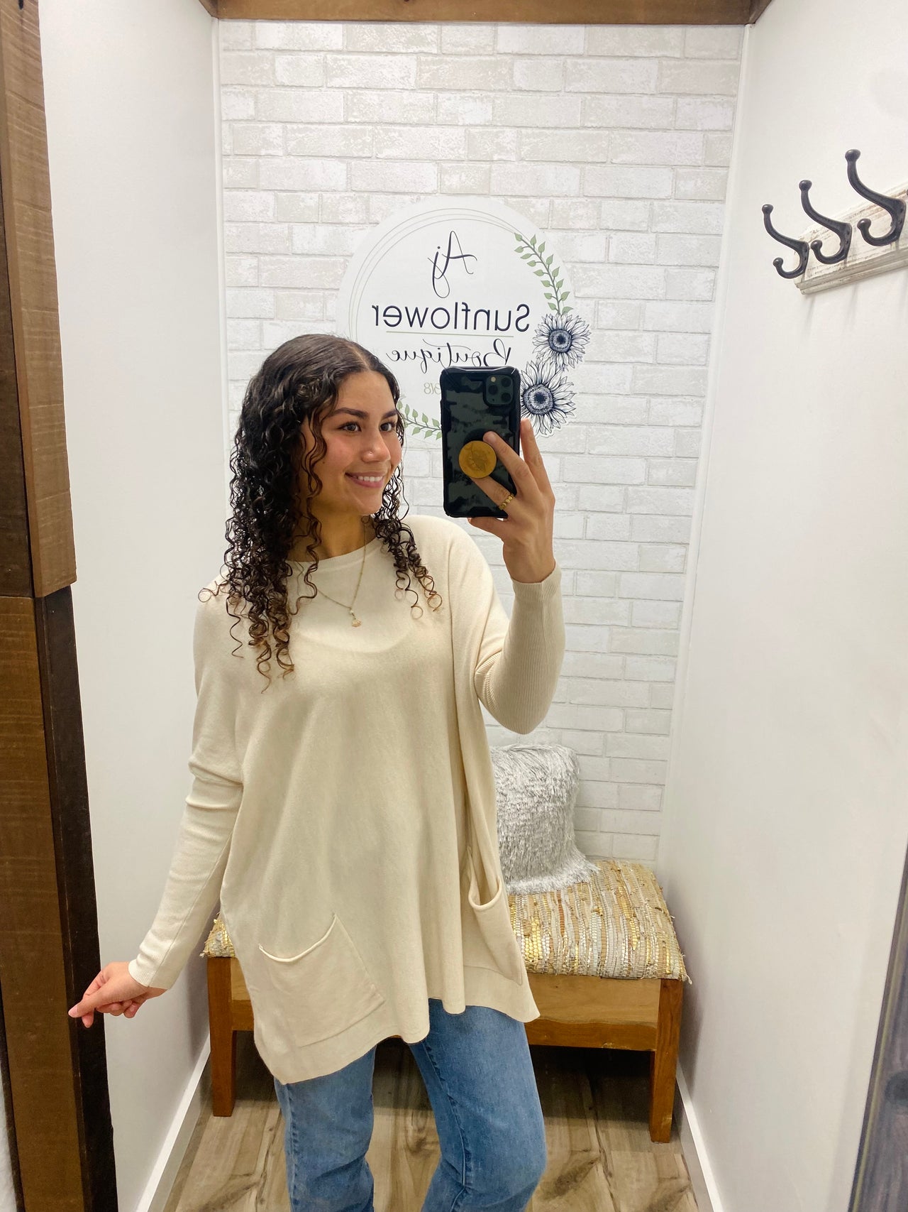 Forever Favorite Pocket Sweater-Ivory