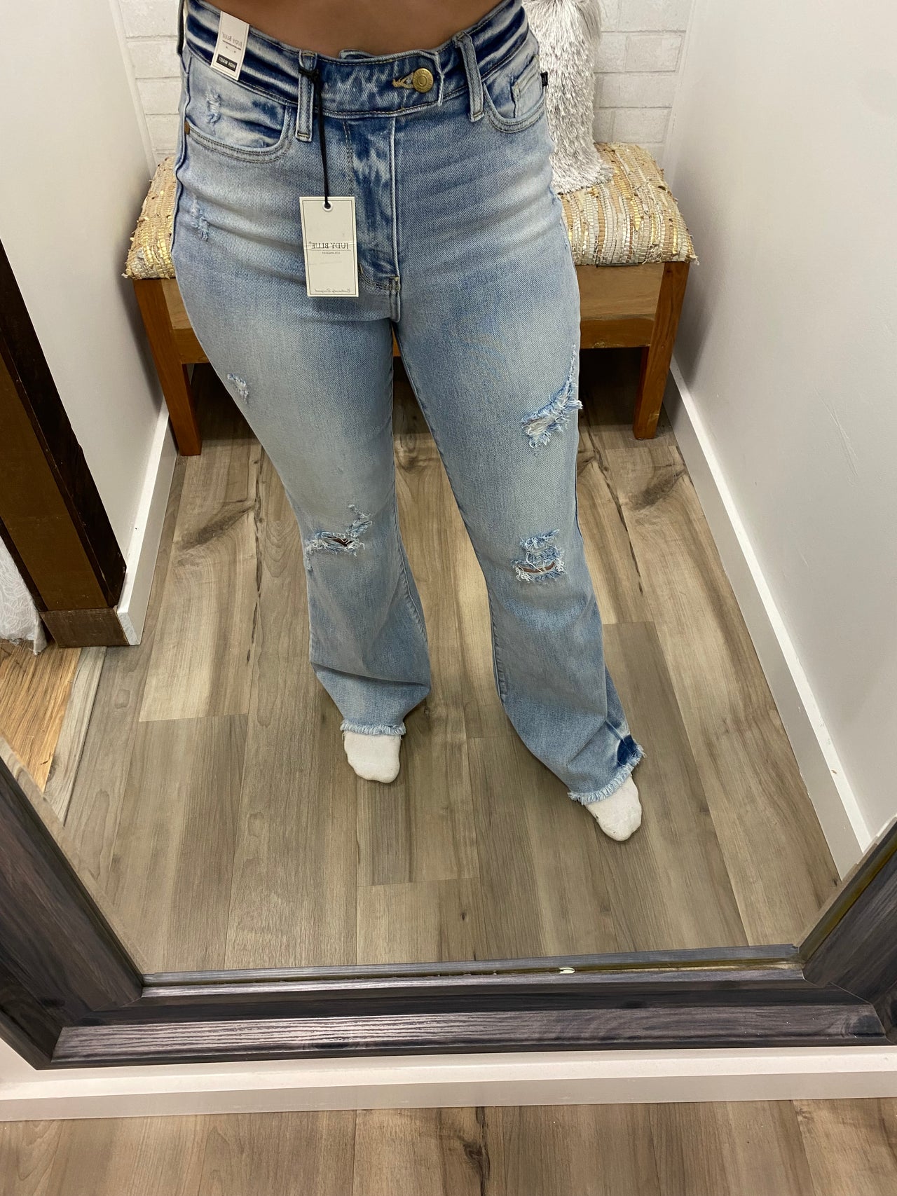 Judy Blue Distressed Straight Leg Jeans