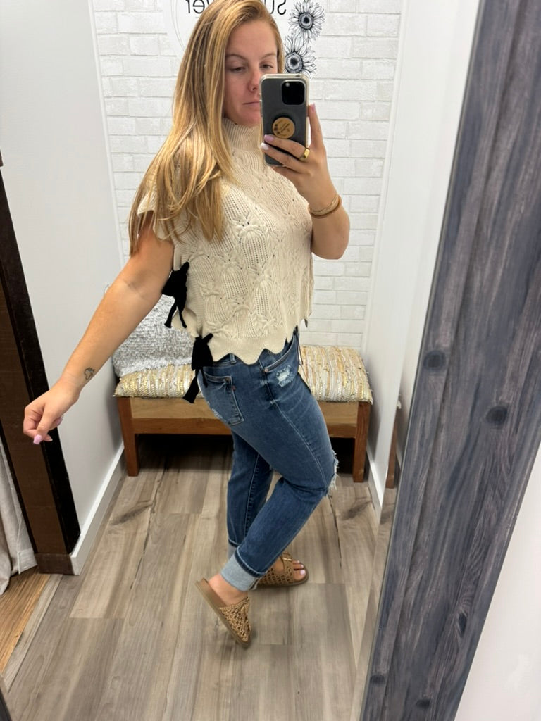 Cozy Ties Knit Sweater Vest