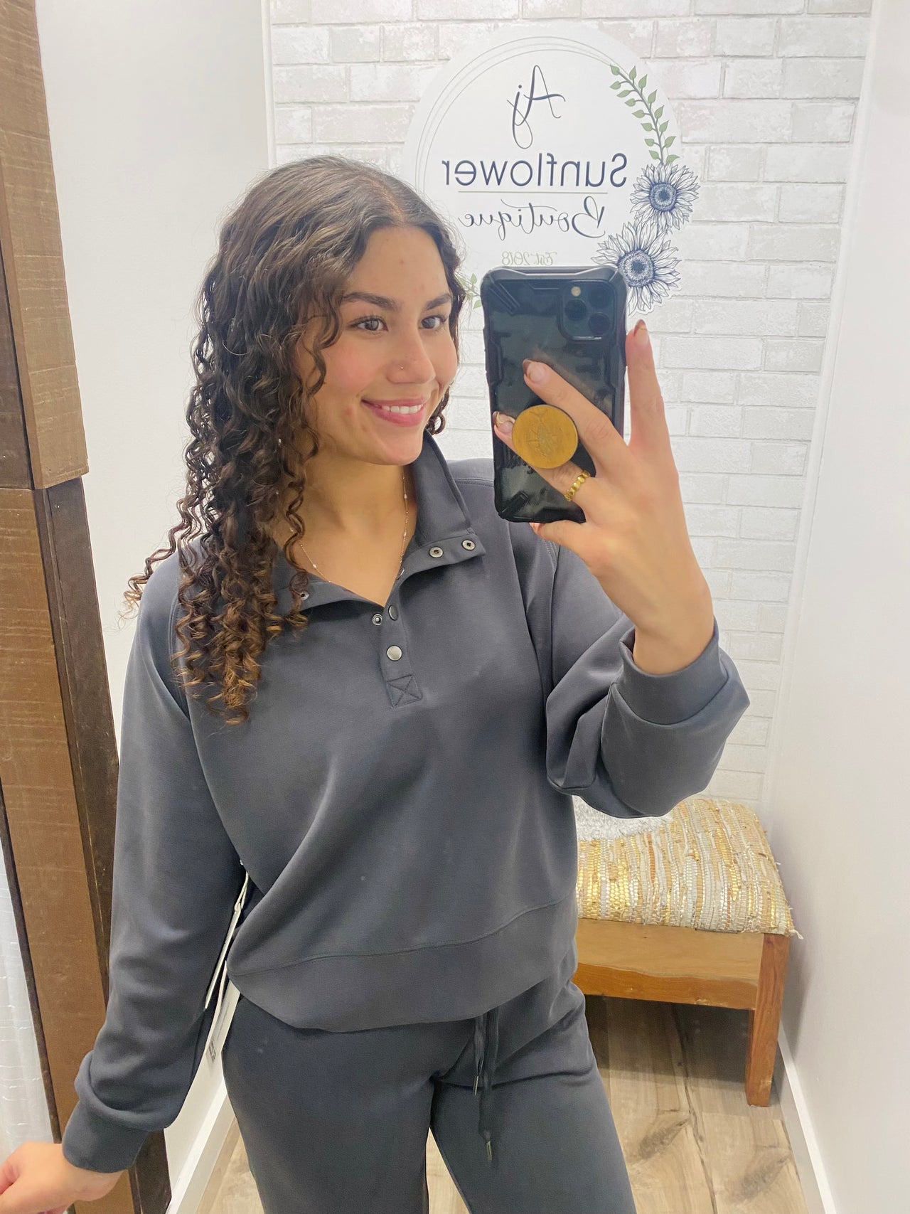 Cabin Cloud Henley- Graphite