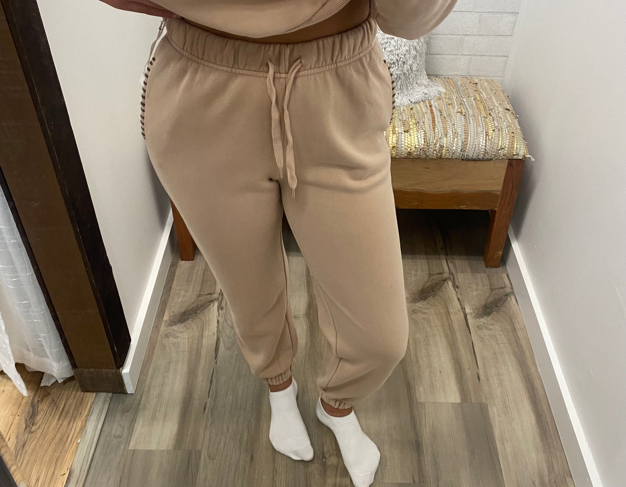 Winter Stitch Jogger — Sand