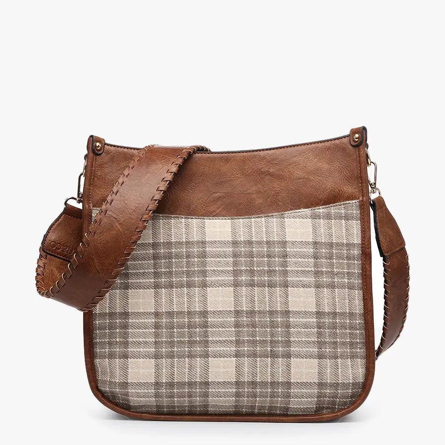 Winter Birch Plaid Crossbody