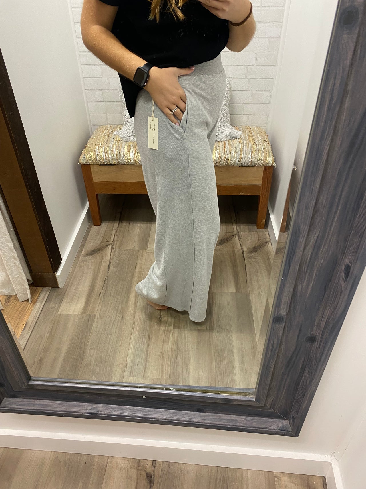 Moonlight Flare Lounge Pants - Heather Gray