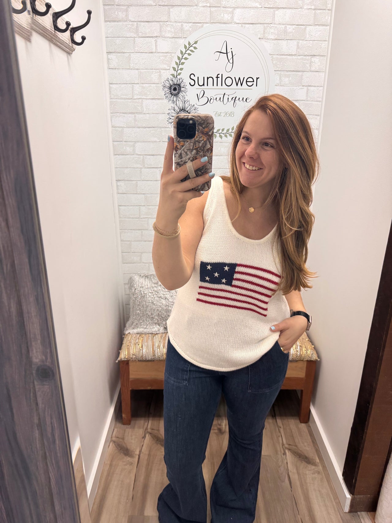 Sunny Days Flag Tank - White