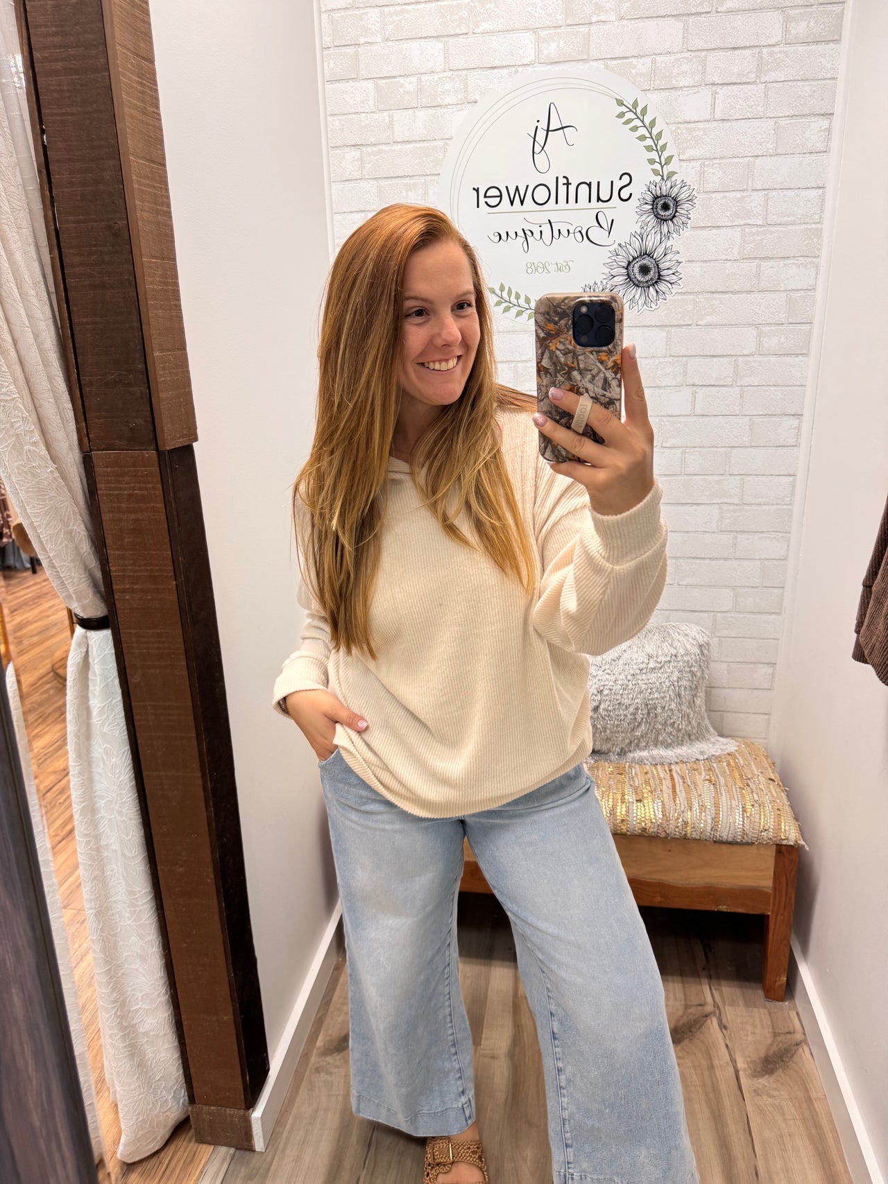 Bonfire Nights Ribbed Hoodie - Ivory