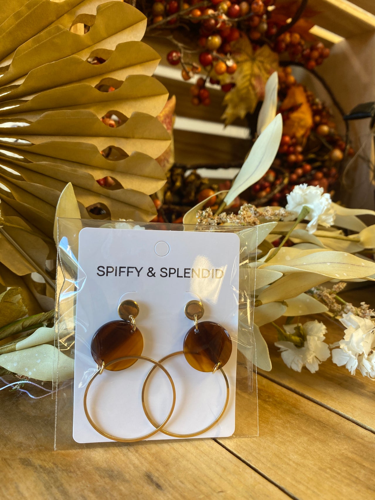 Sadie Earrings - Walnut