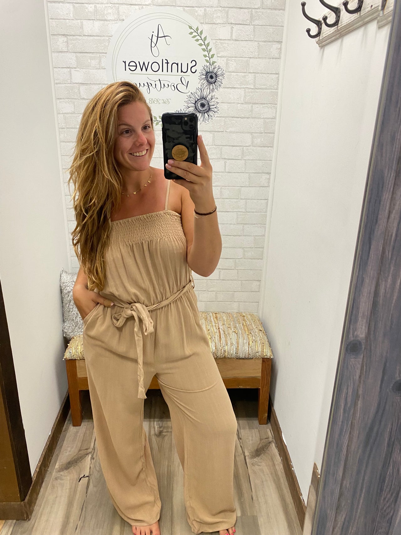 All-Day Adventure Jumpsuit-Taupe