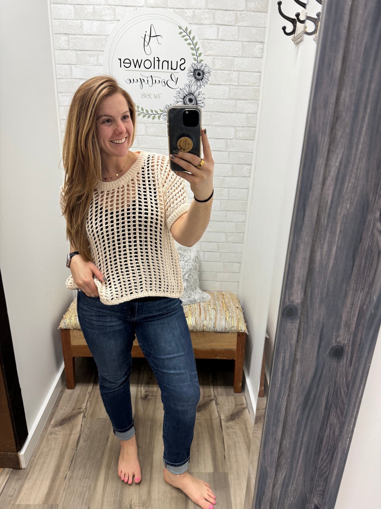 Sunset Dunes Top-Beige