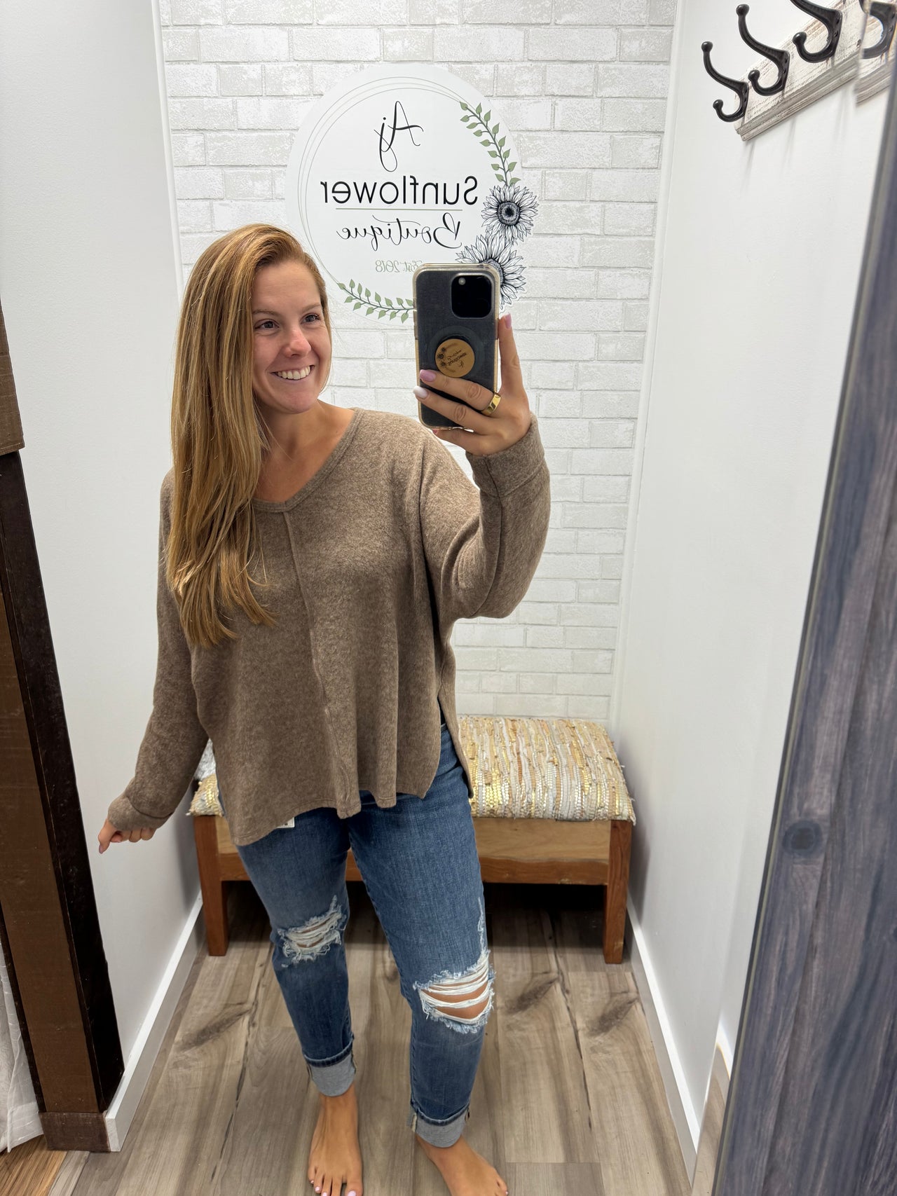 Coffee Run Cozy Sweater - Mocha