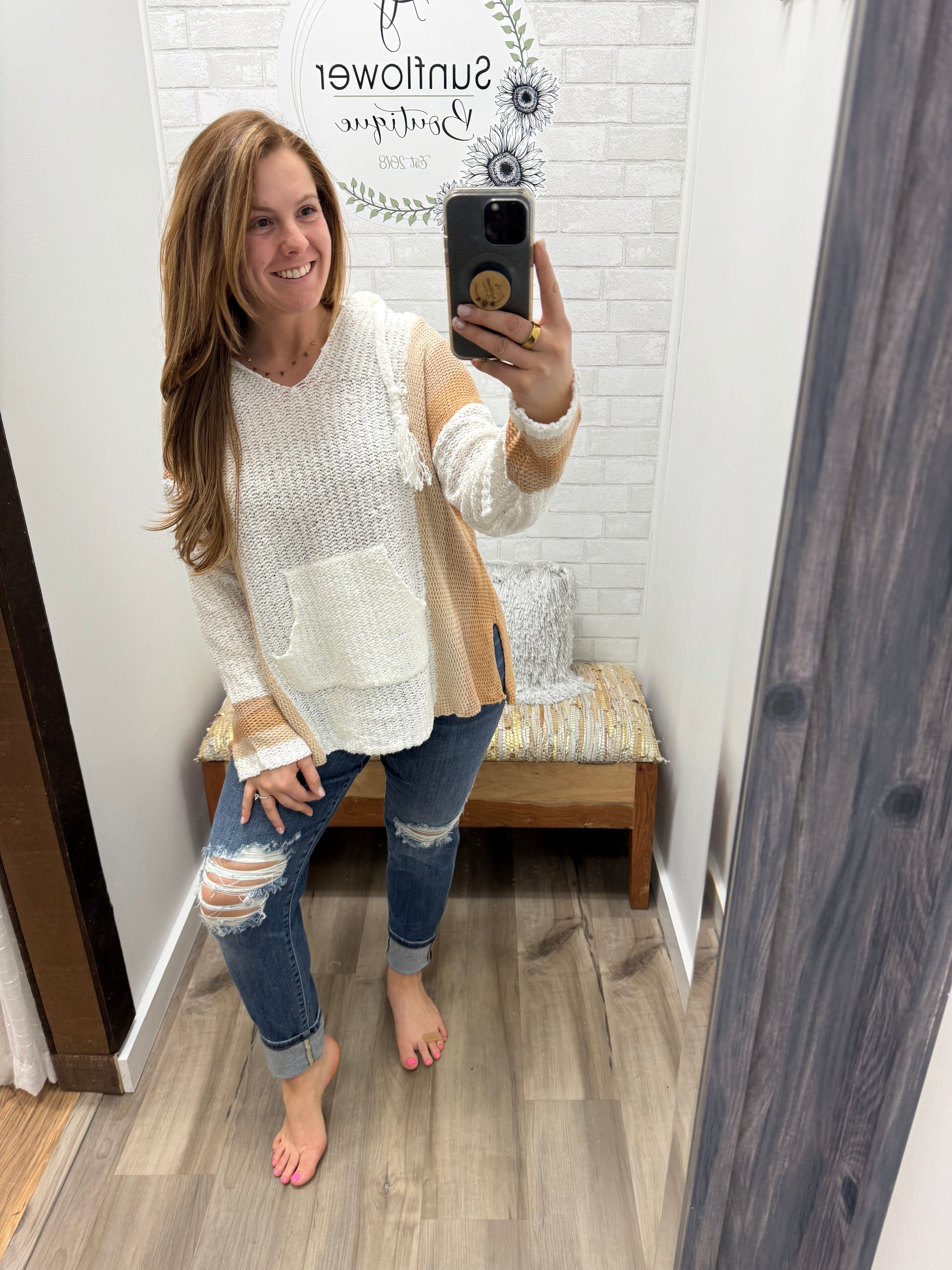 Harper Judy Blue Distressed Boyfriend Jeans