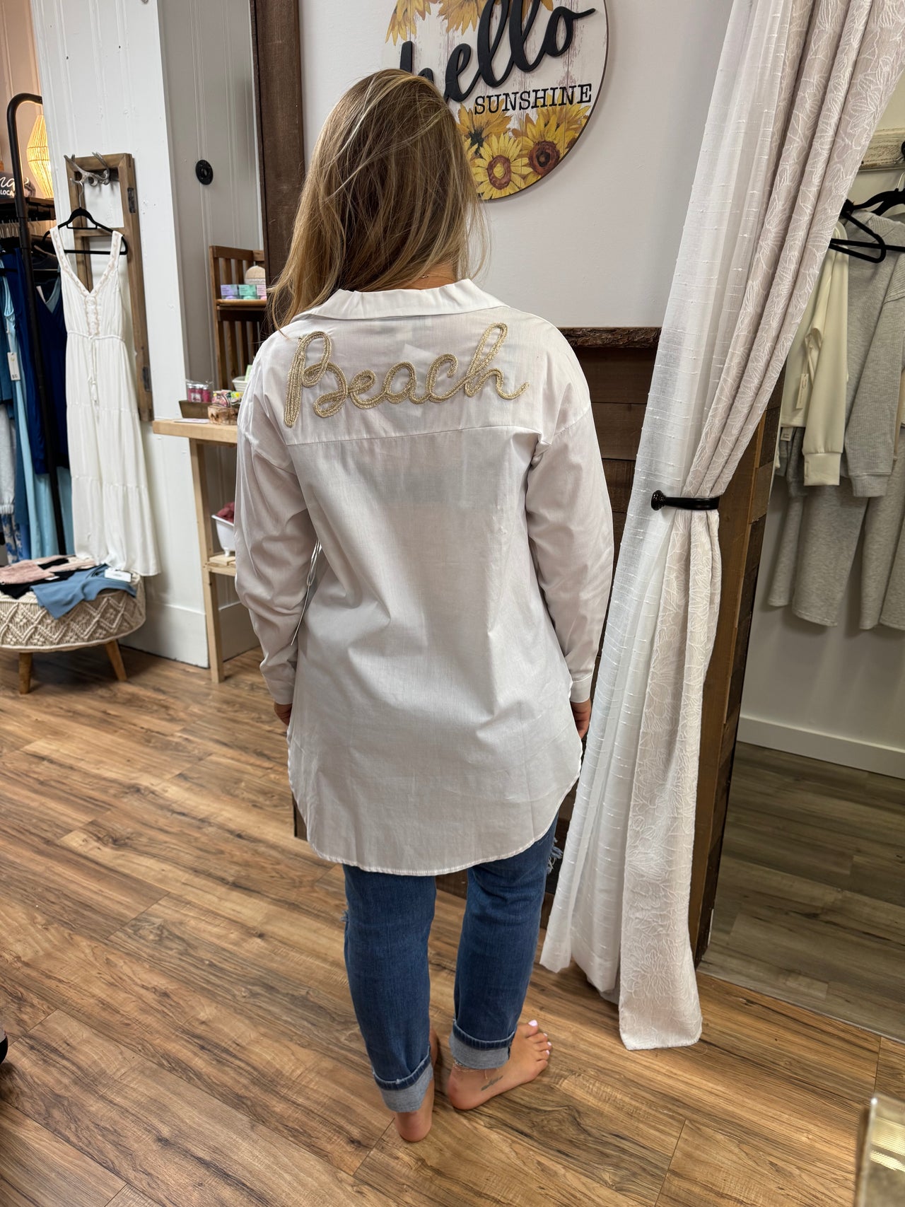 Beach Club Button-Up - White