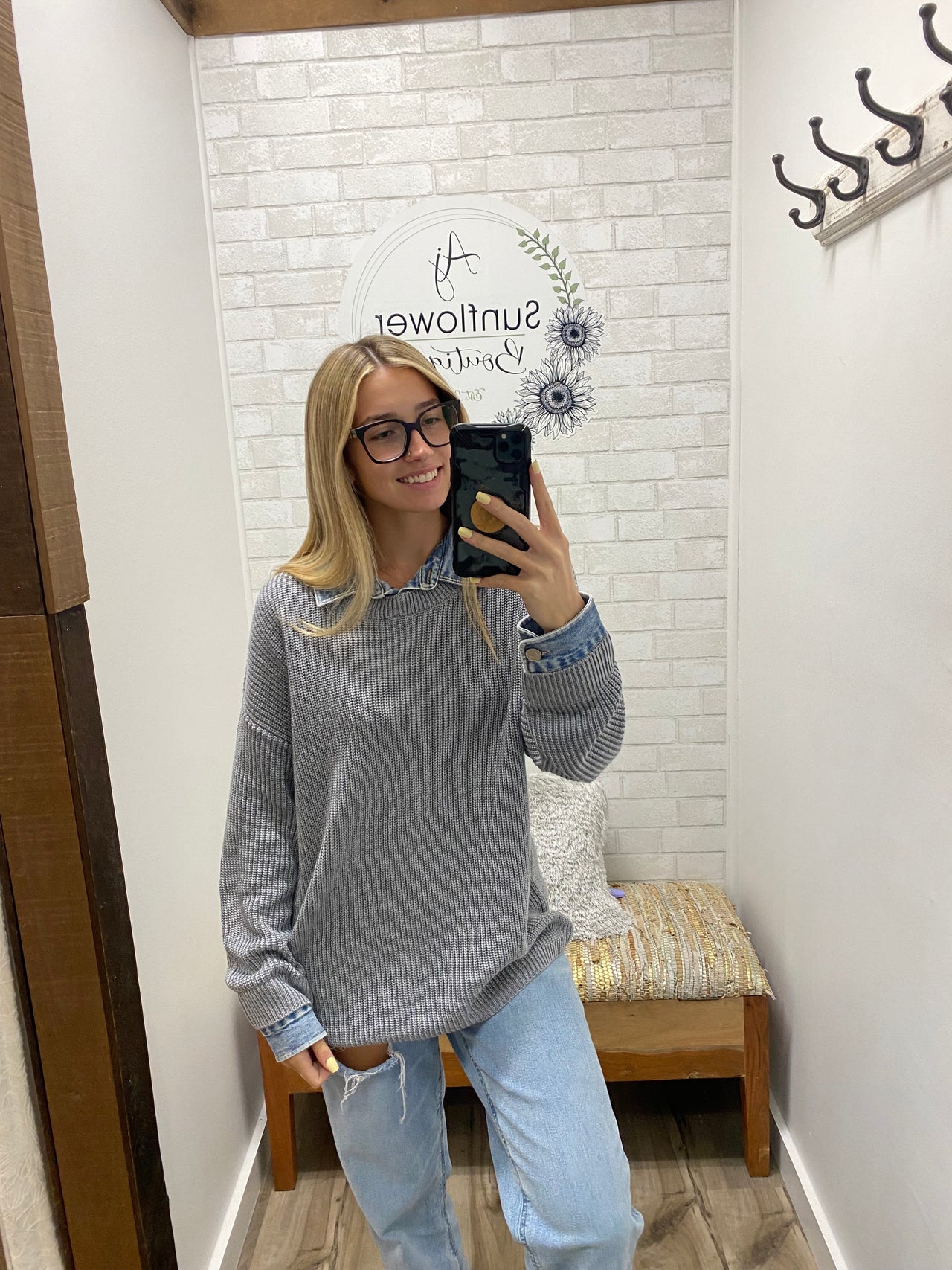 Layered Effect Knit Pullover
