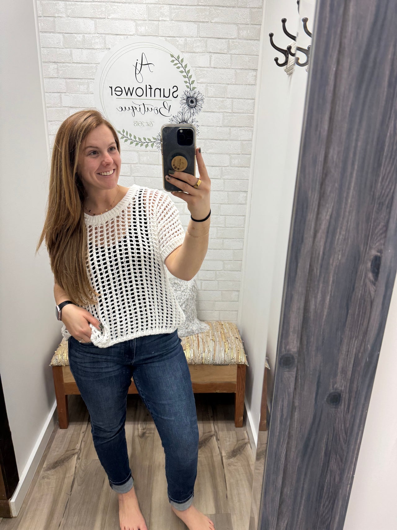 Sunset Dunes Top-White