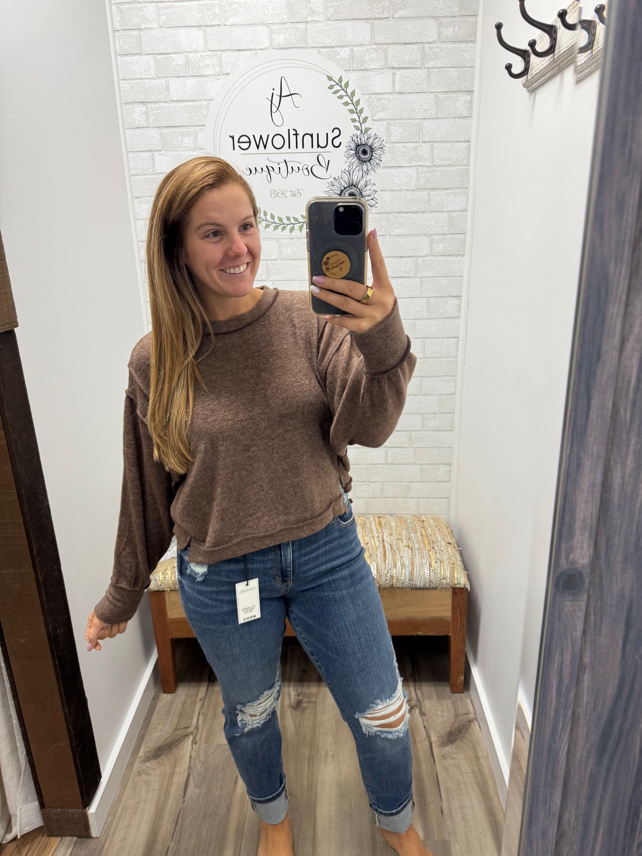 Everyday Ease Sweater -Brown