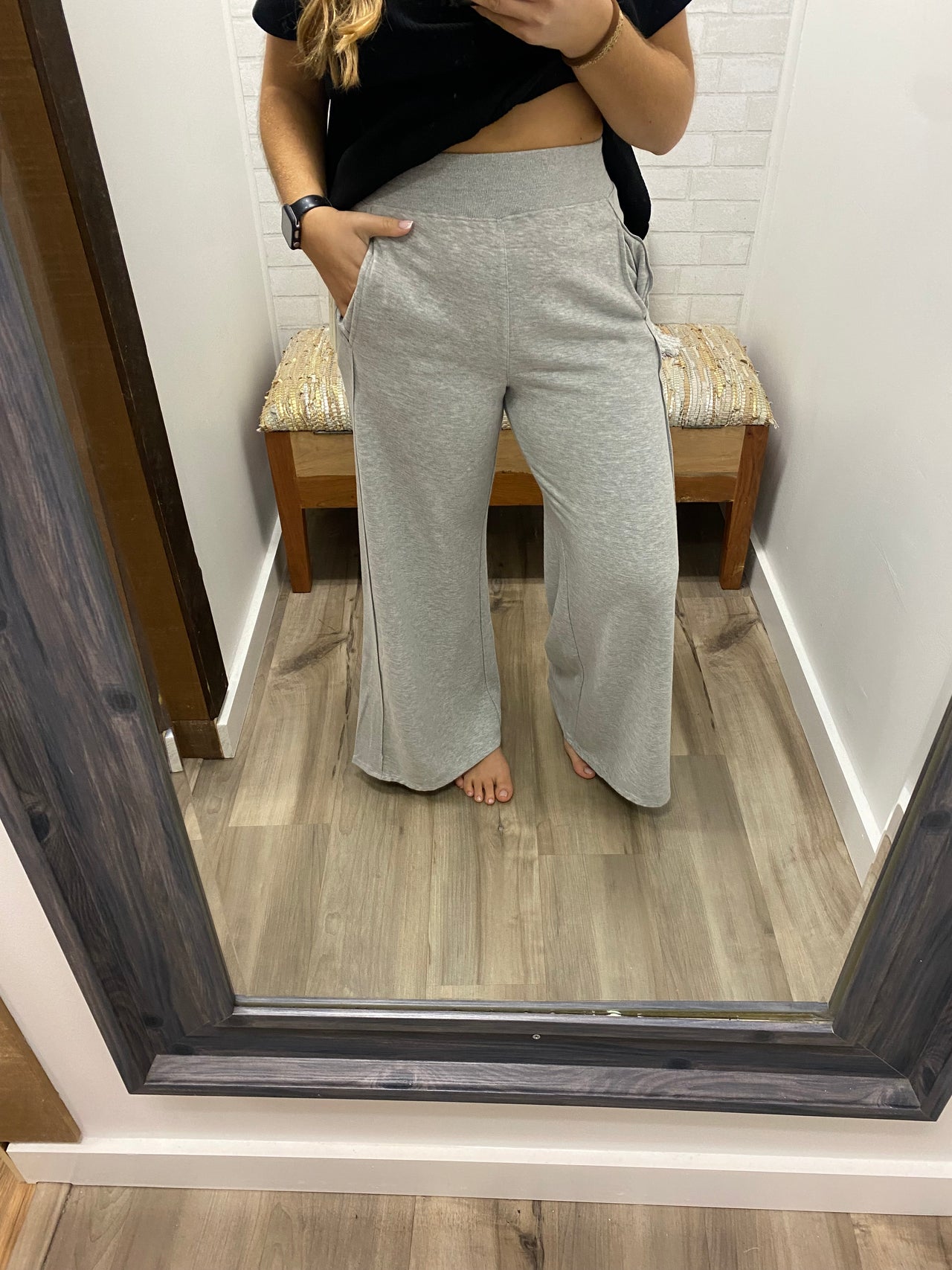 Moonlight Flare Lounge Pants - Heather Gray