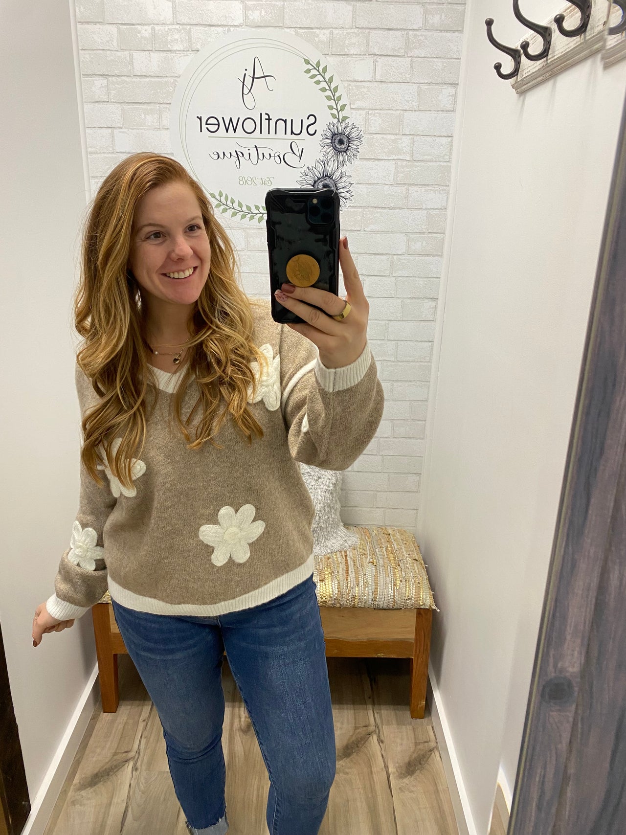 Frosted Bloom V-Neck