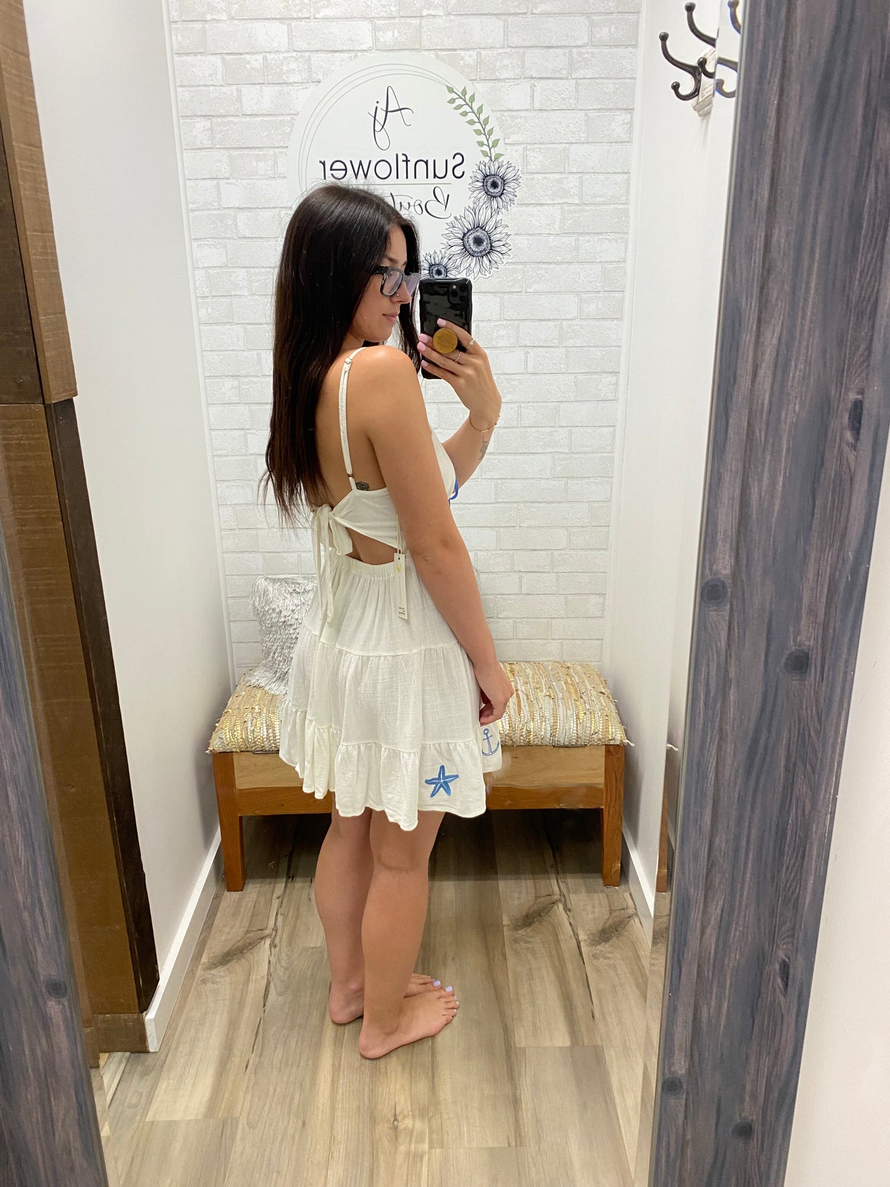 Anchors Away Mini Dress-Blue