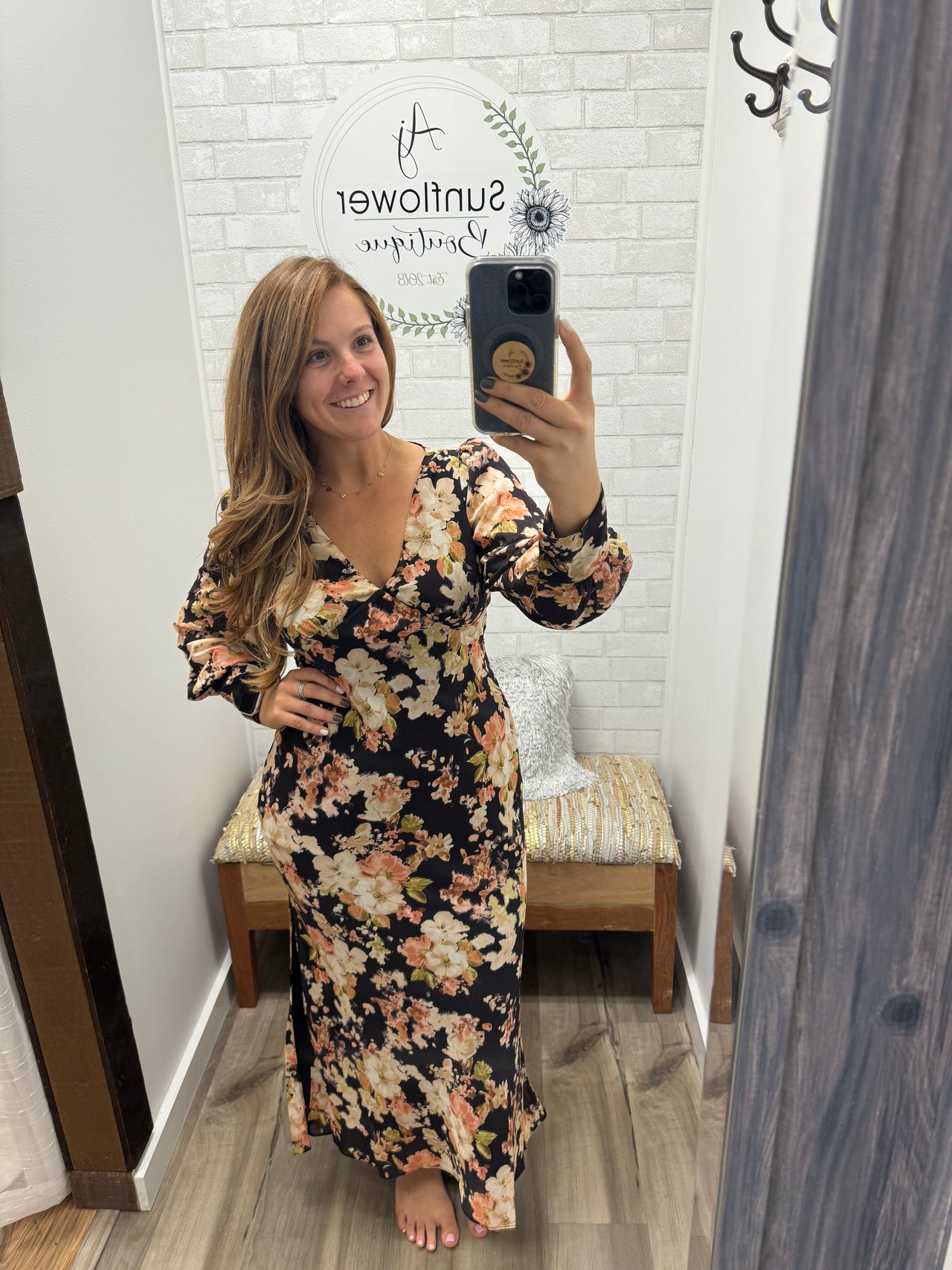 Autumn Blooms Maxi Dress