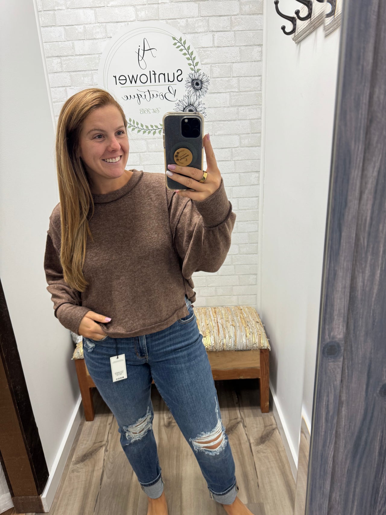 Everyday Ease Sweater -Brown