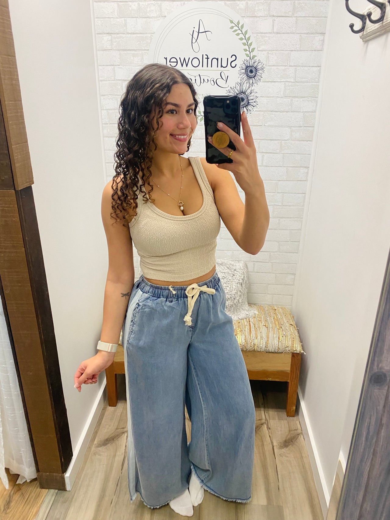 Off-Duty Tencel Wide Leg Pant — Denim