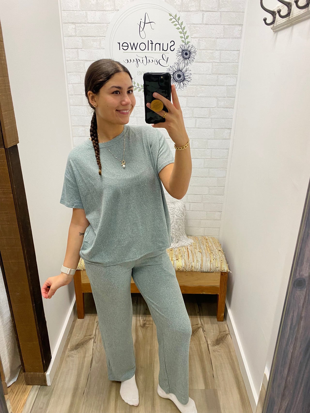 Ready for Bed Cozy Pajamas-Green