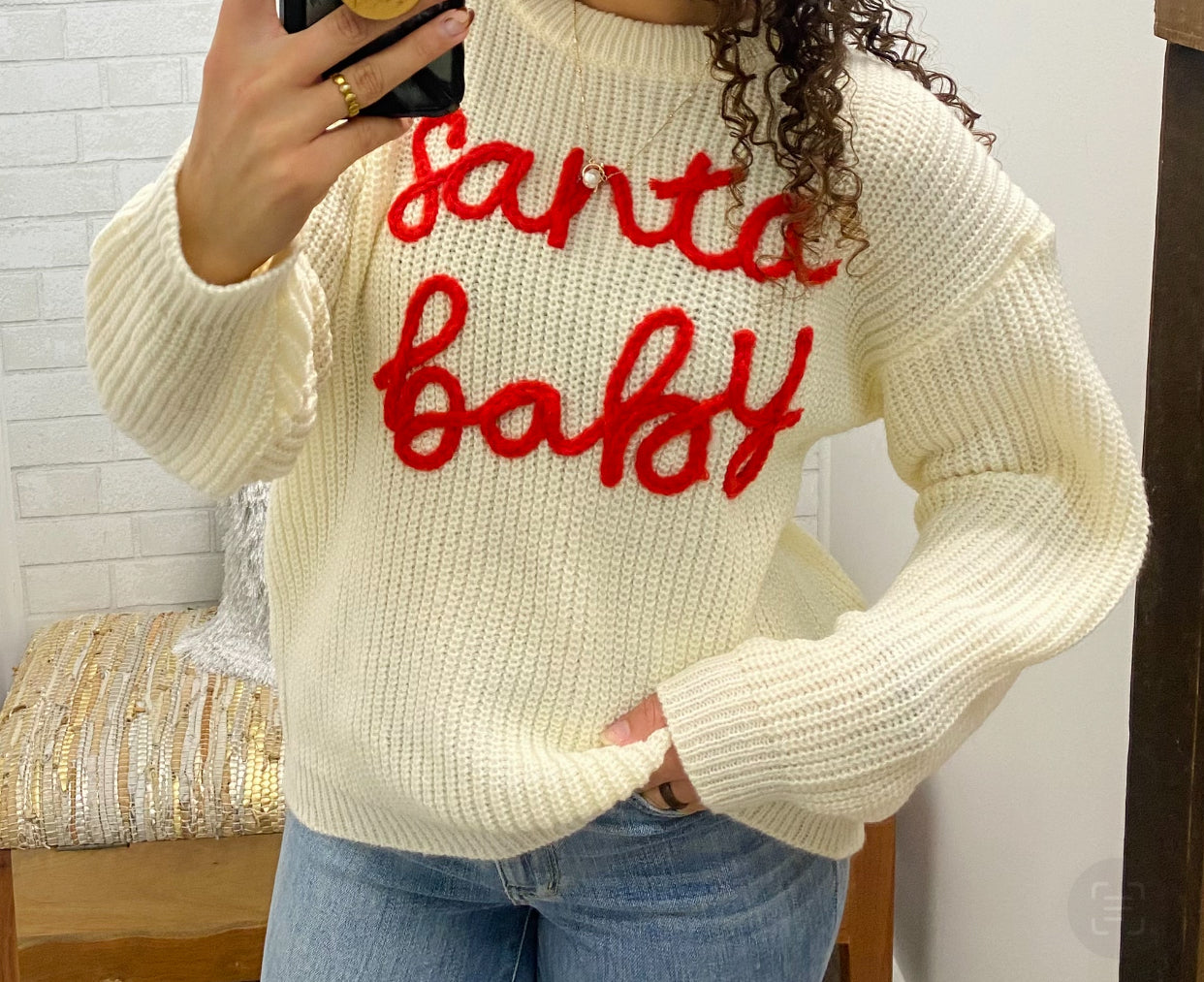 Santa Baby Chunky Knit Sweater