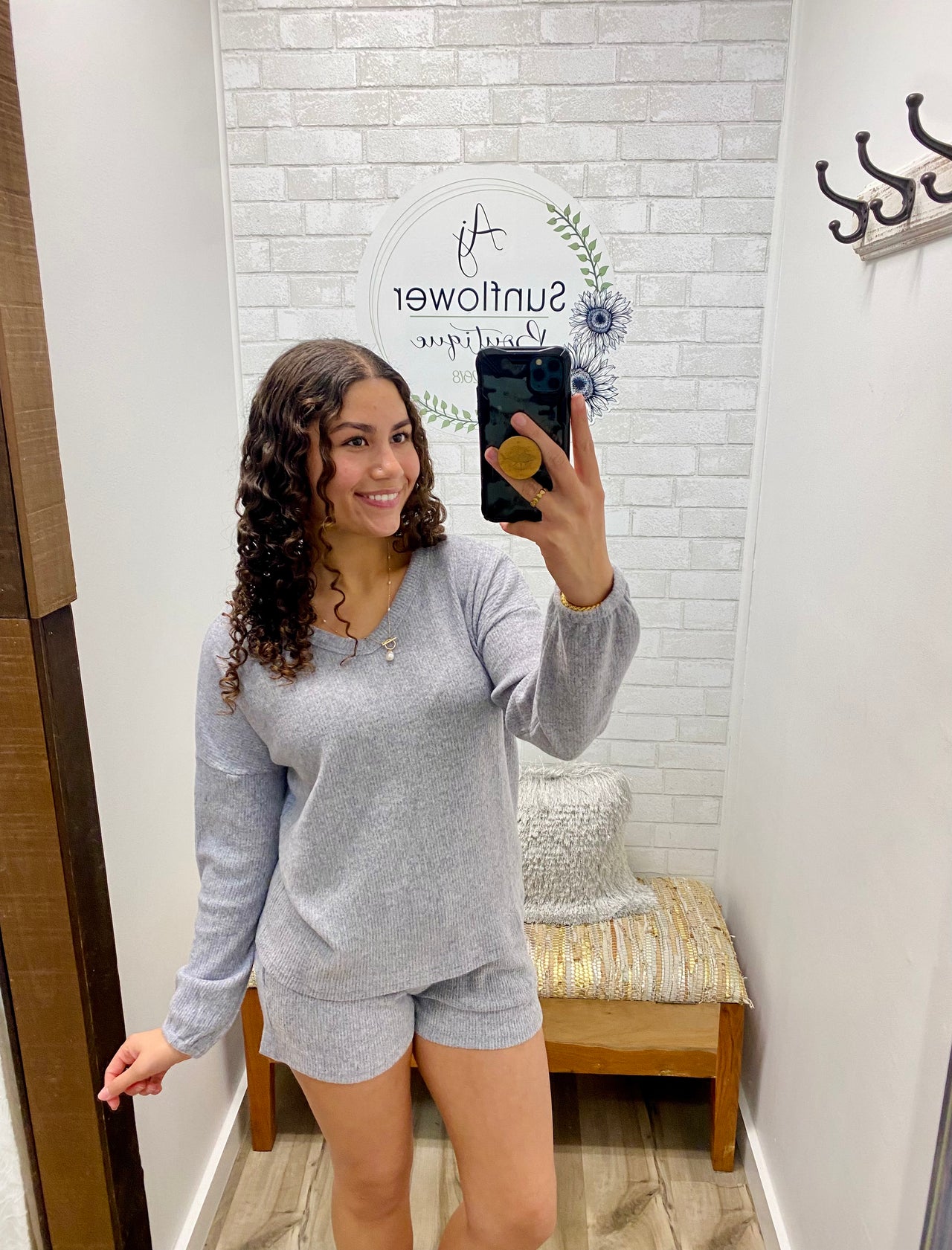 Christmas Movie Watching Pajamas-Gray