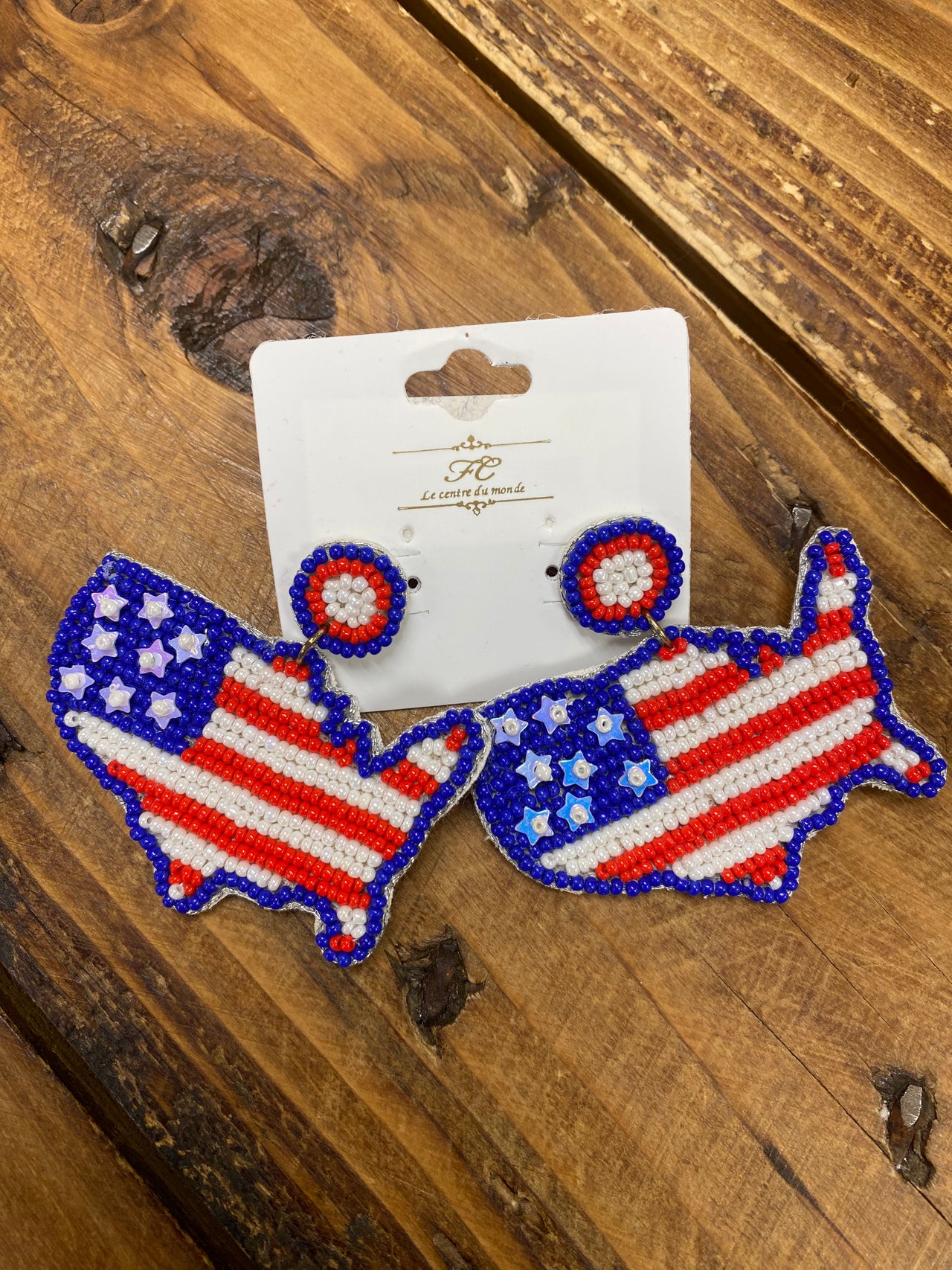Beaded Country Earrings