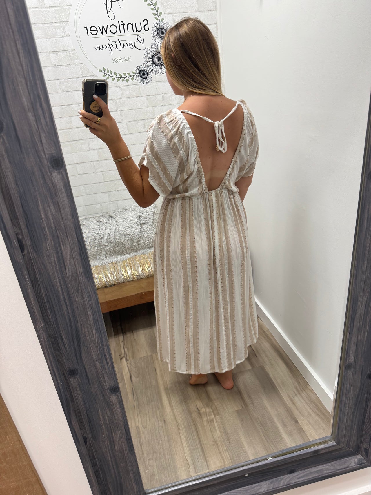 Seaside Stripe Midi Dress