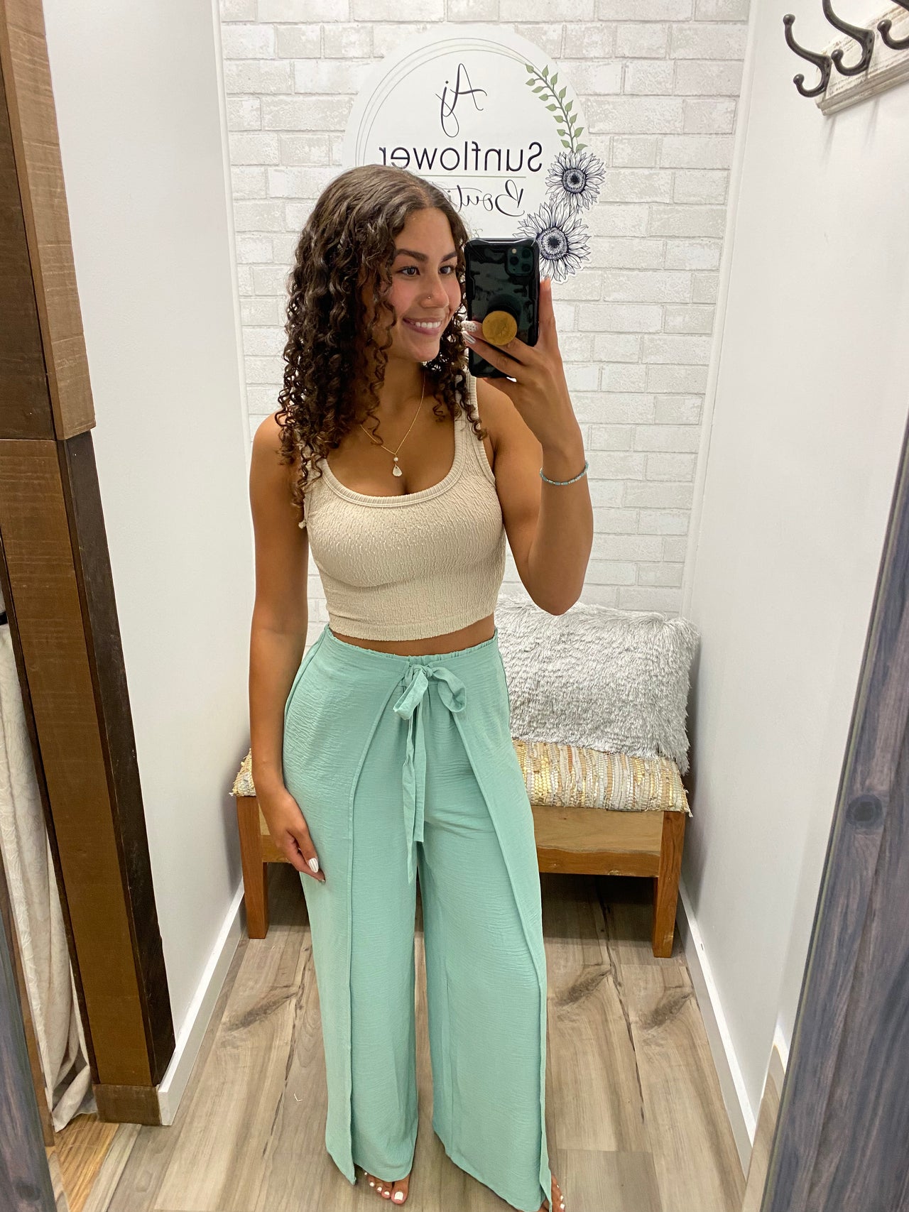 Vineyard Stroll Side Slit Pants