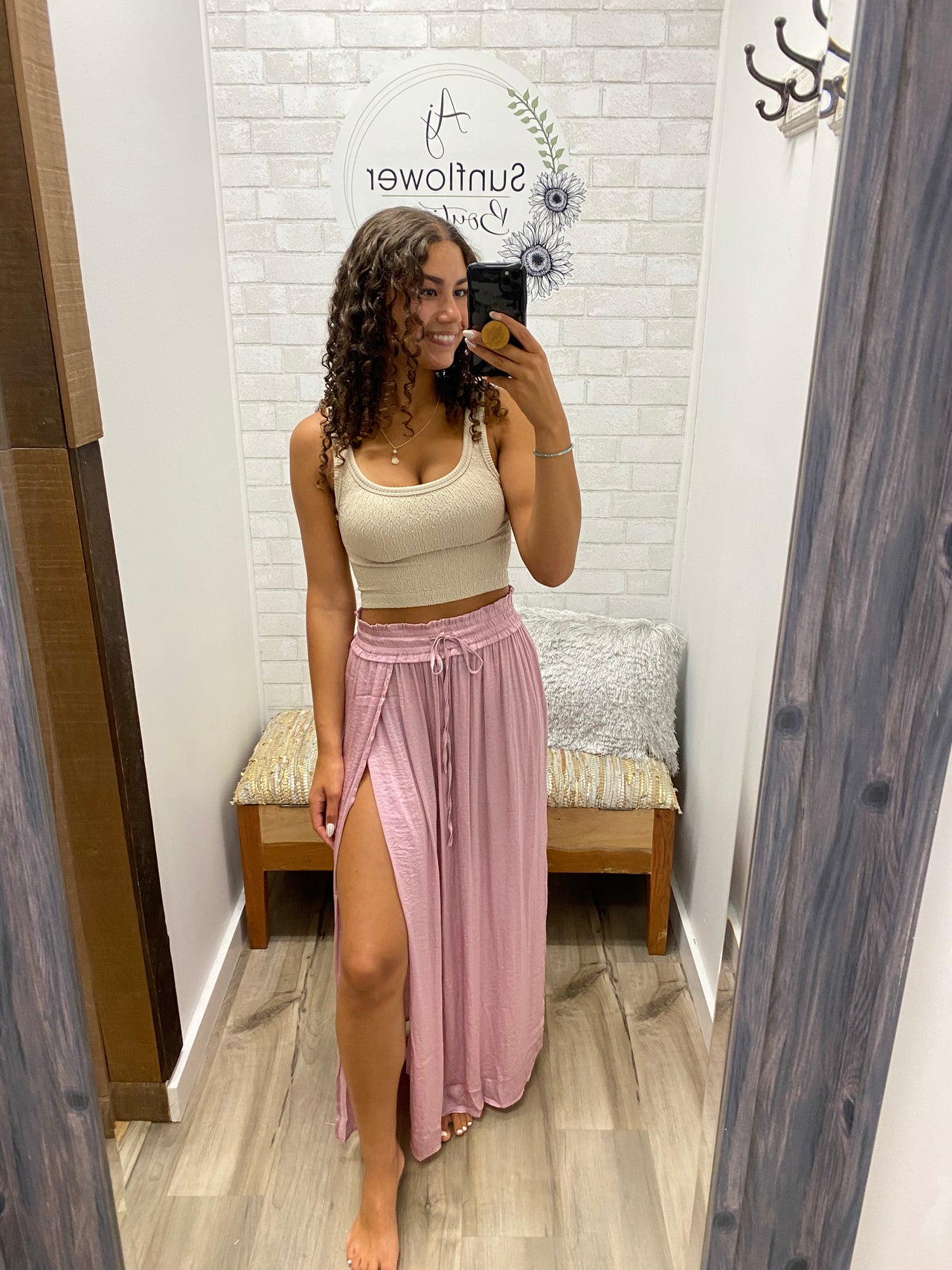 Sundown Sips Tie Skirt