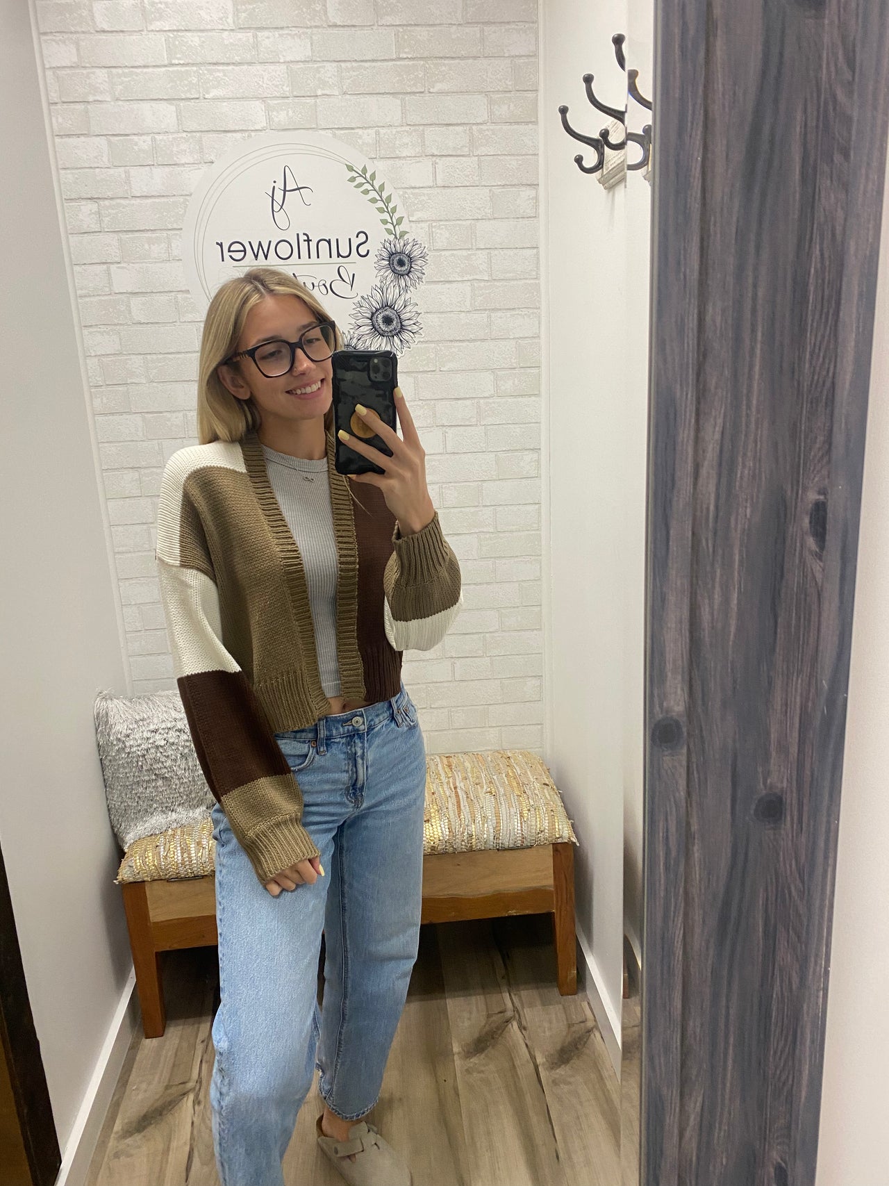 Mocha Latte Colorblock Cardigan