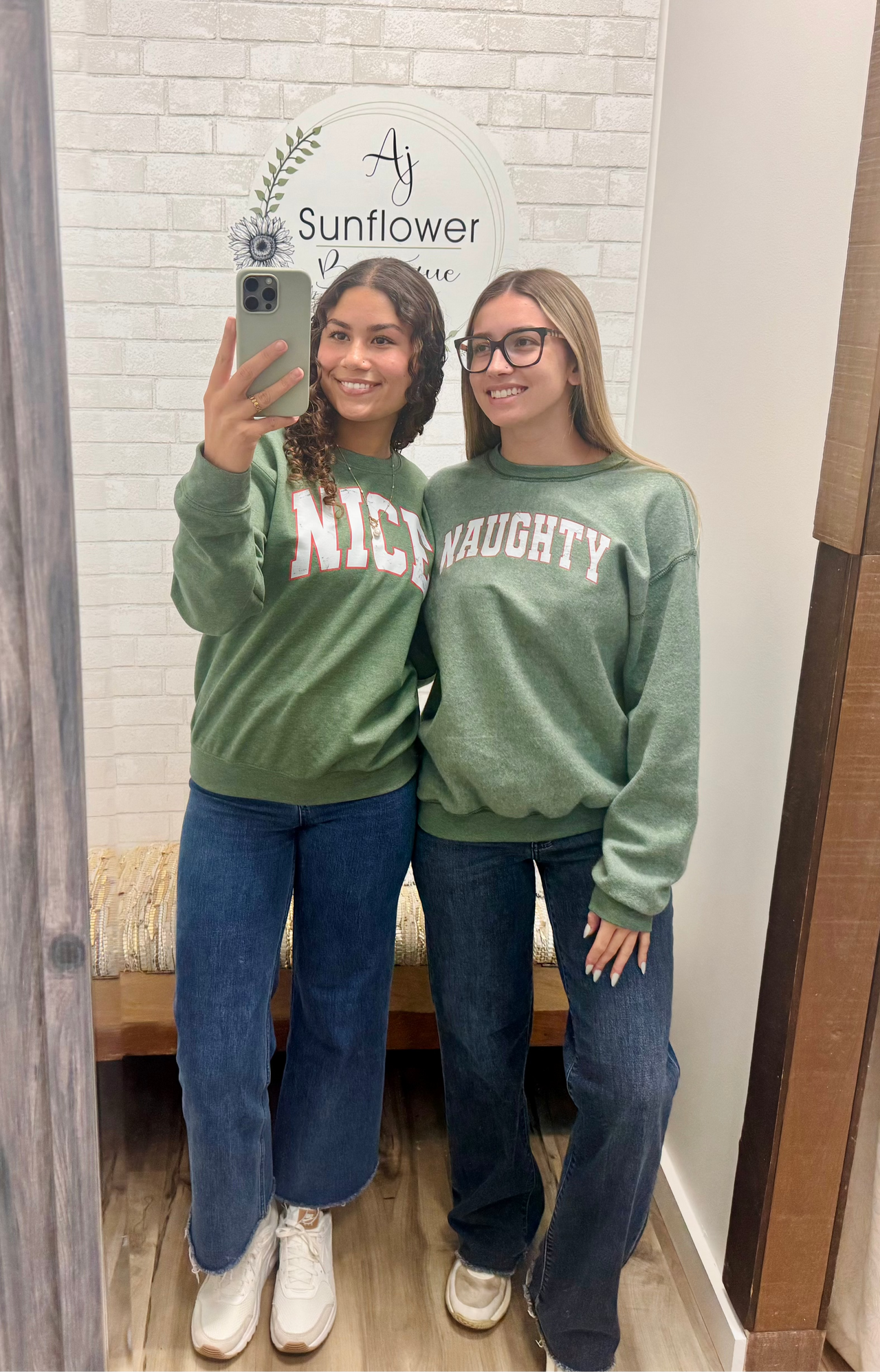 Naughty & Nice Reversible Crew