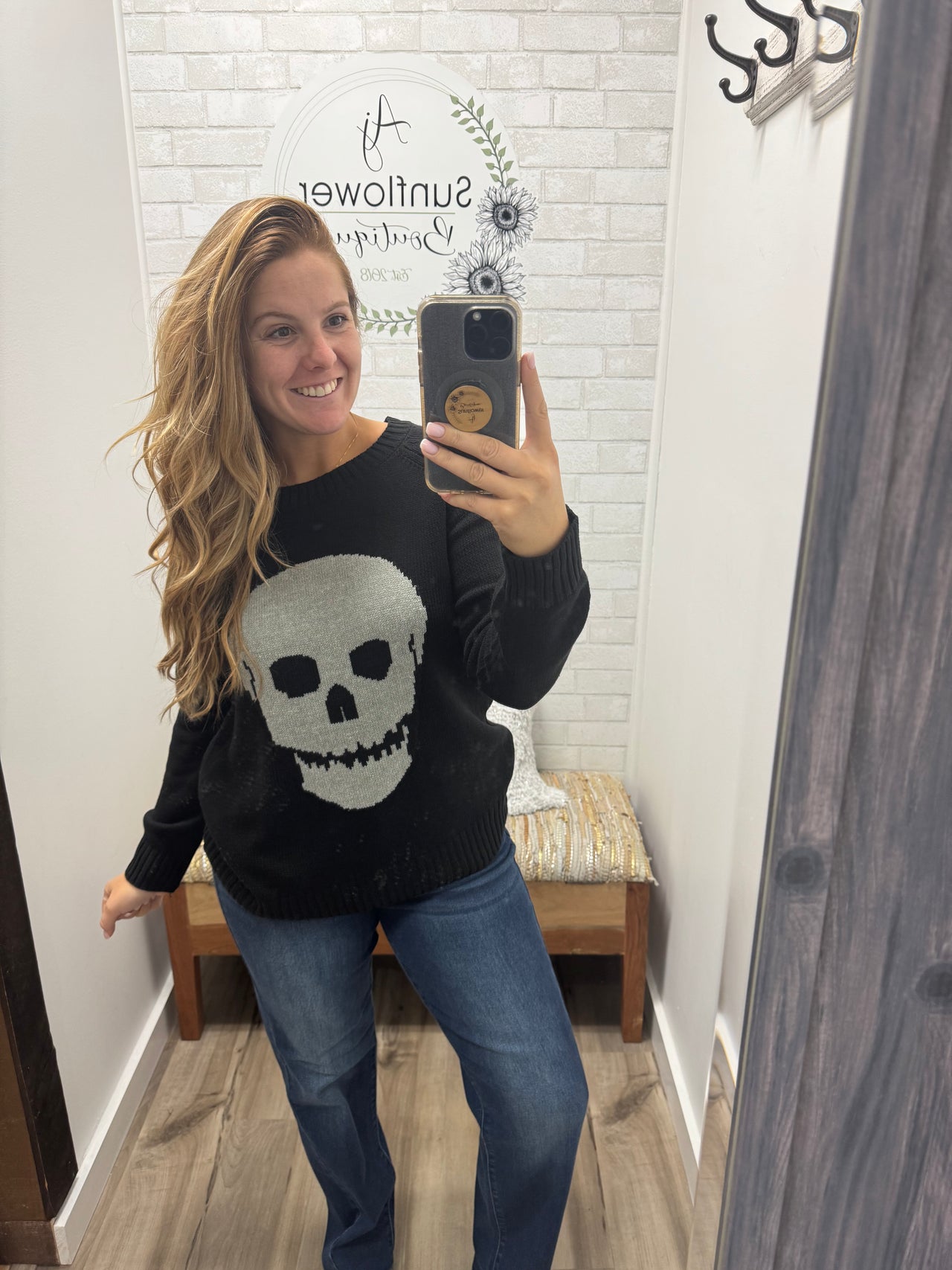 Midnight Rebel Skull Sweater