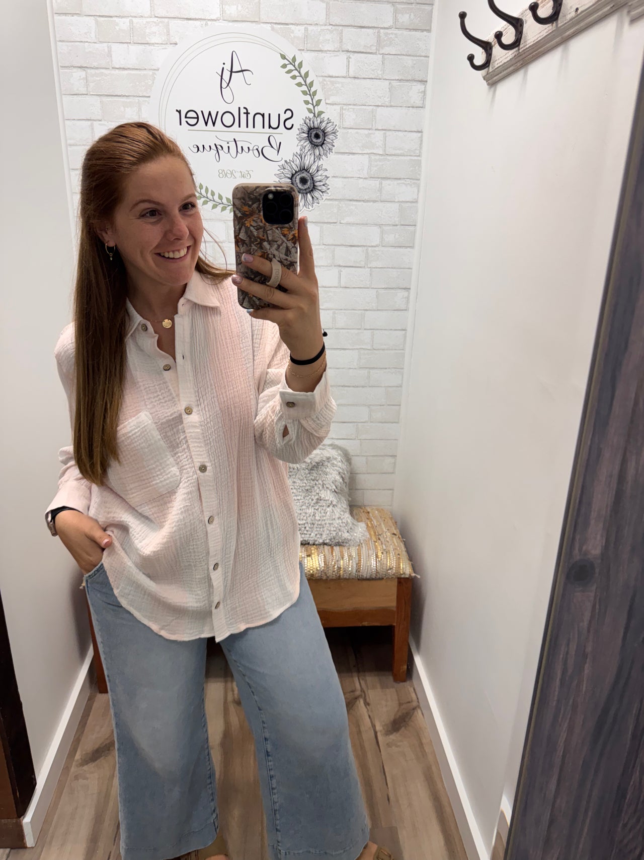 Cabana Escape Button Down - Pink