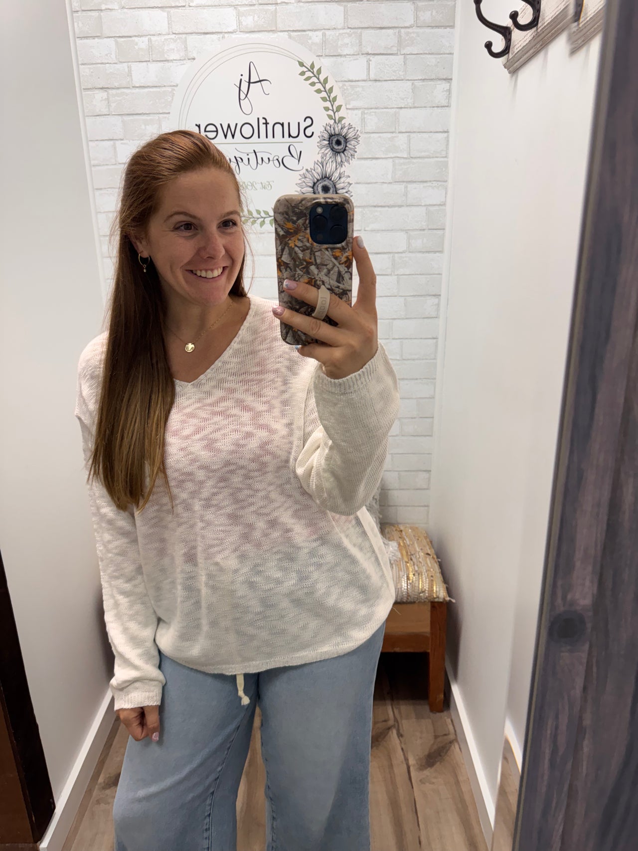 Hamptons Breeze Lightweight Sweater - White