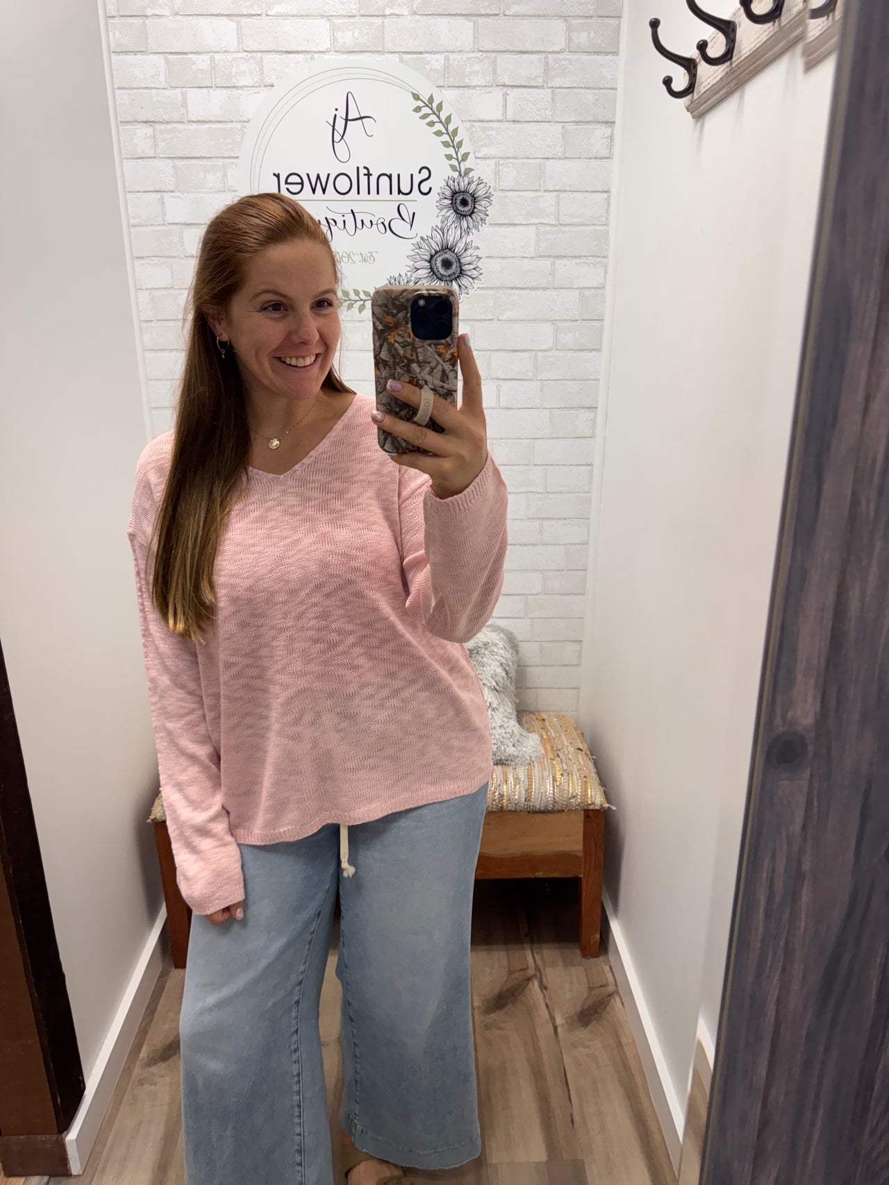 Hamptons Breeze Lightweight Sweater - Pink