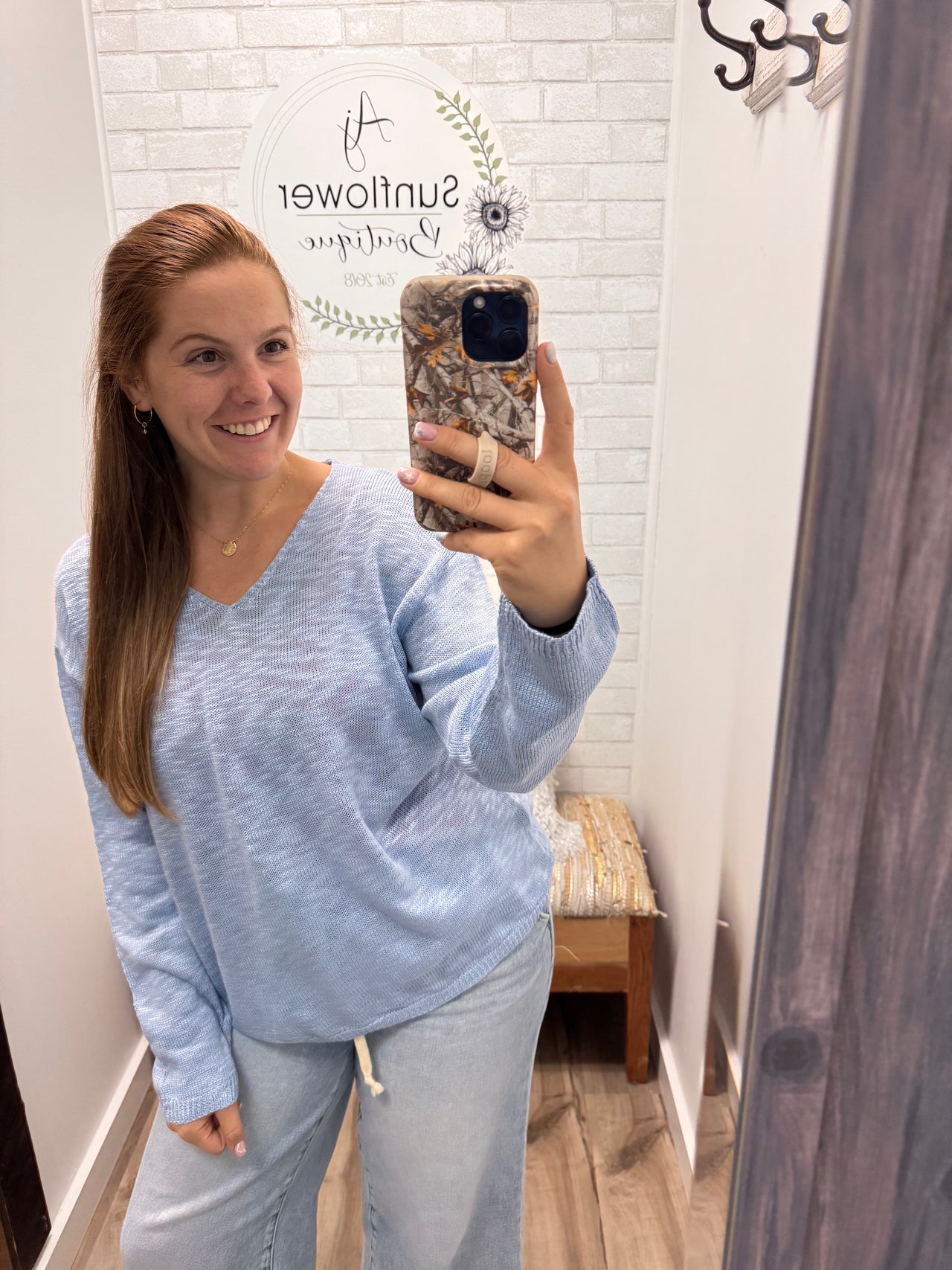 Hamptons Breeze Lightweight Sweater - Blue