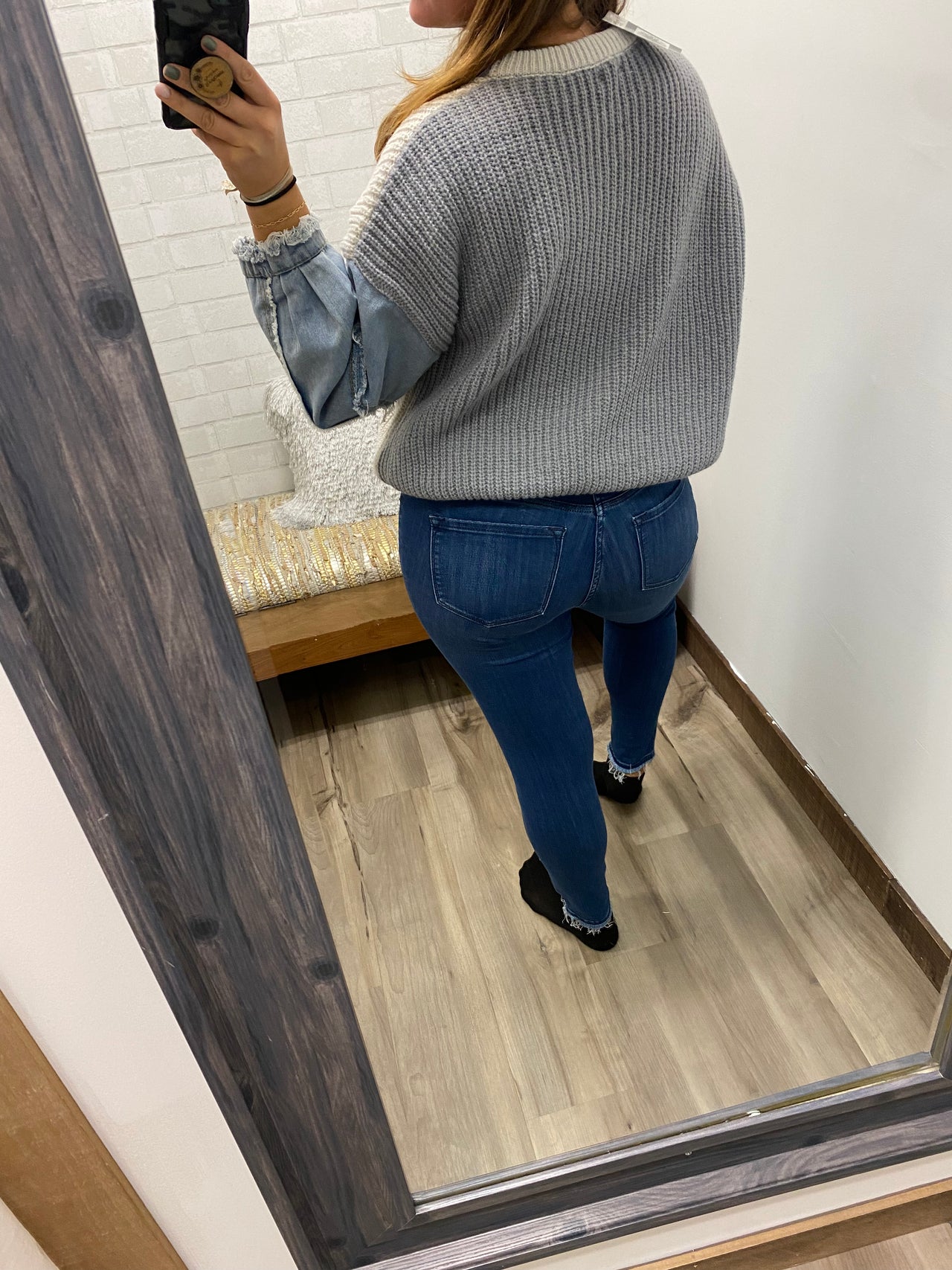 Denim Duo Sweater Grey/Blue