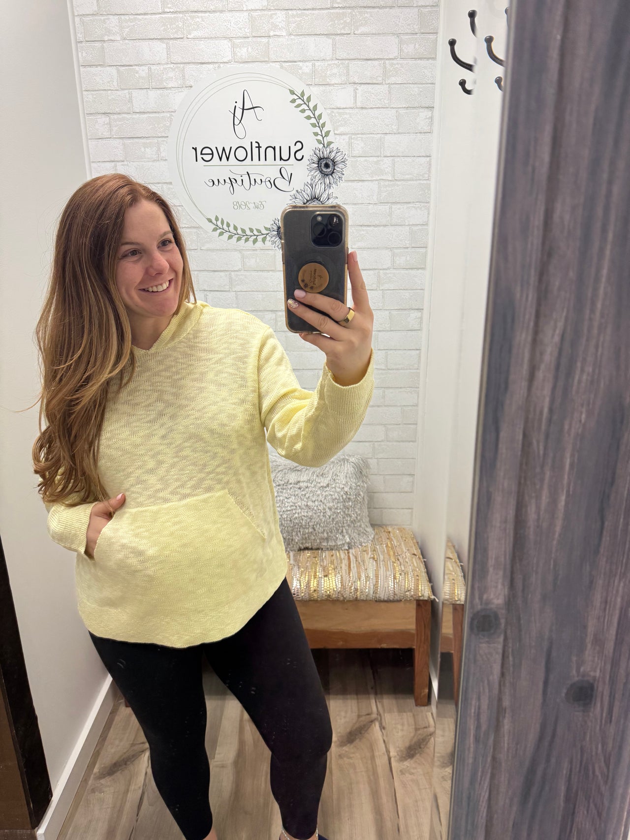 Beach Breeze Hooded Sweater-Yellow