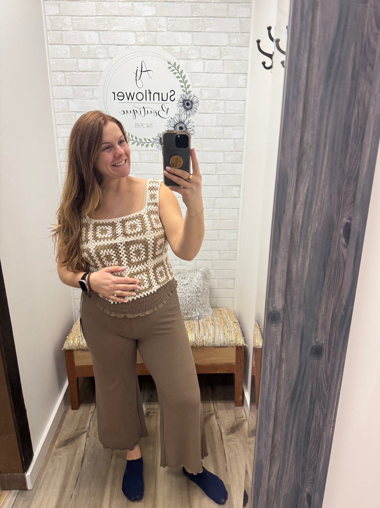 On the Go Ribbed Pants- Mocha