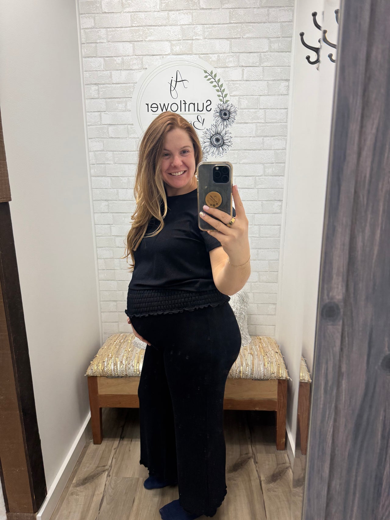 On the Go Ribbed Top- Black