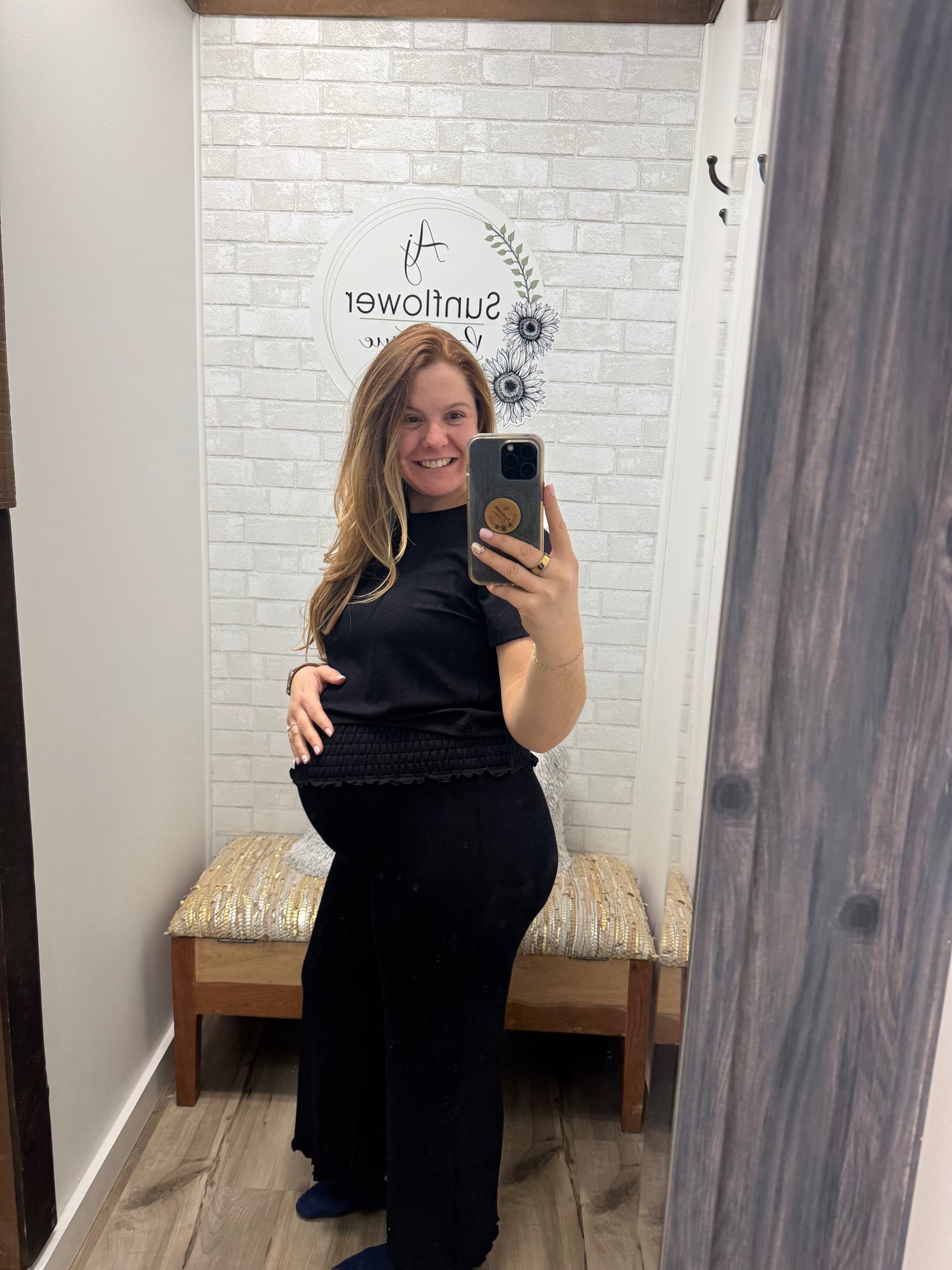 On the Go Ribbed Pants- Black