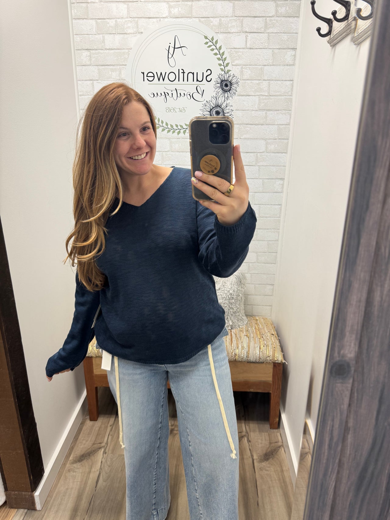 Beach Breeze Sweater-Navy