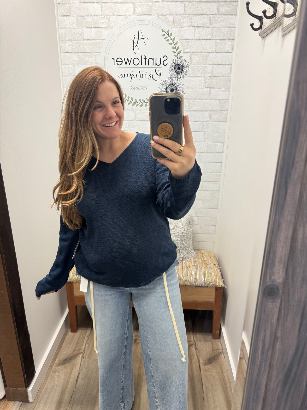 Beach Breeze Sweater-Navy