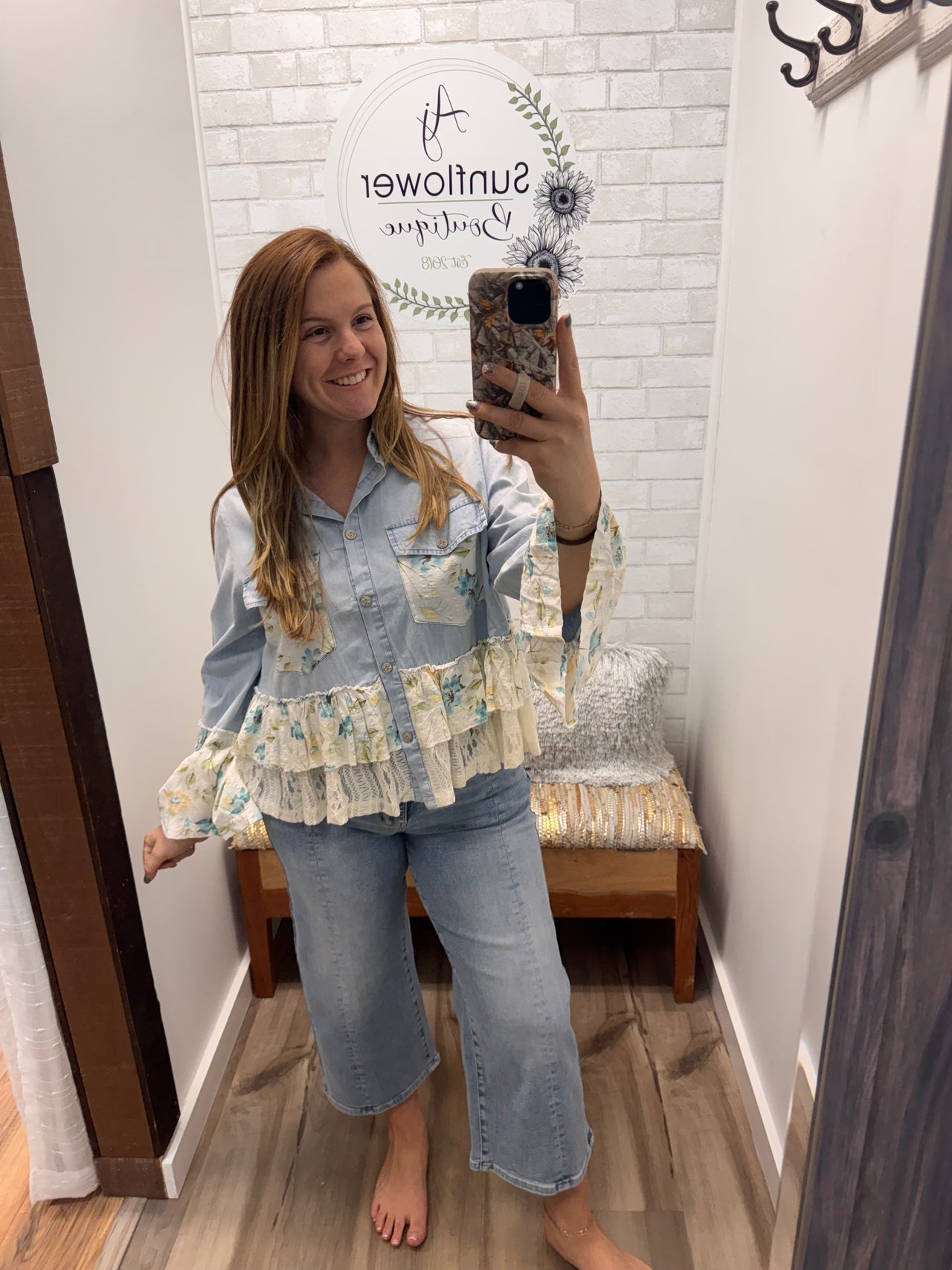 Garden Party Denim Top