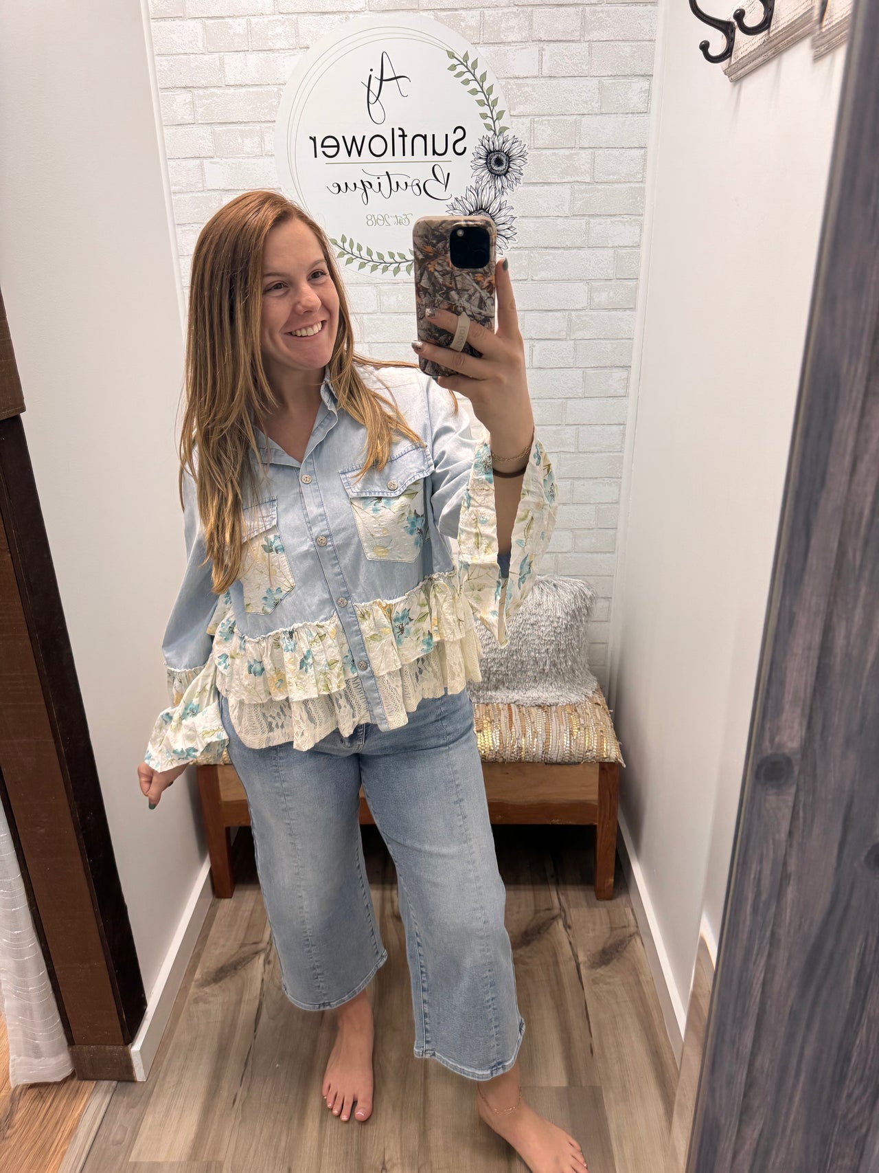 Garden Party Denim Top